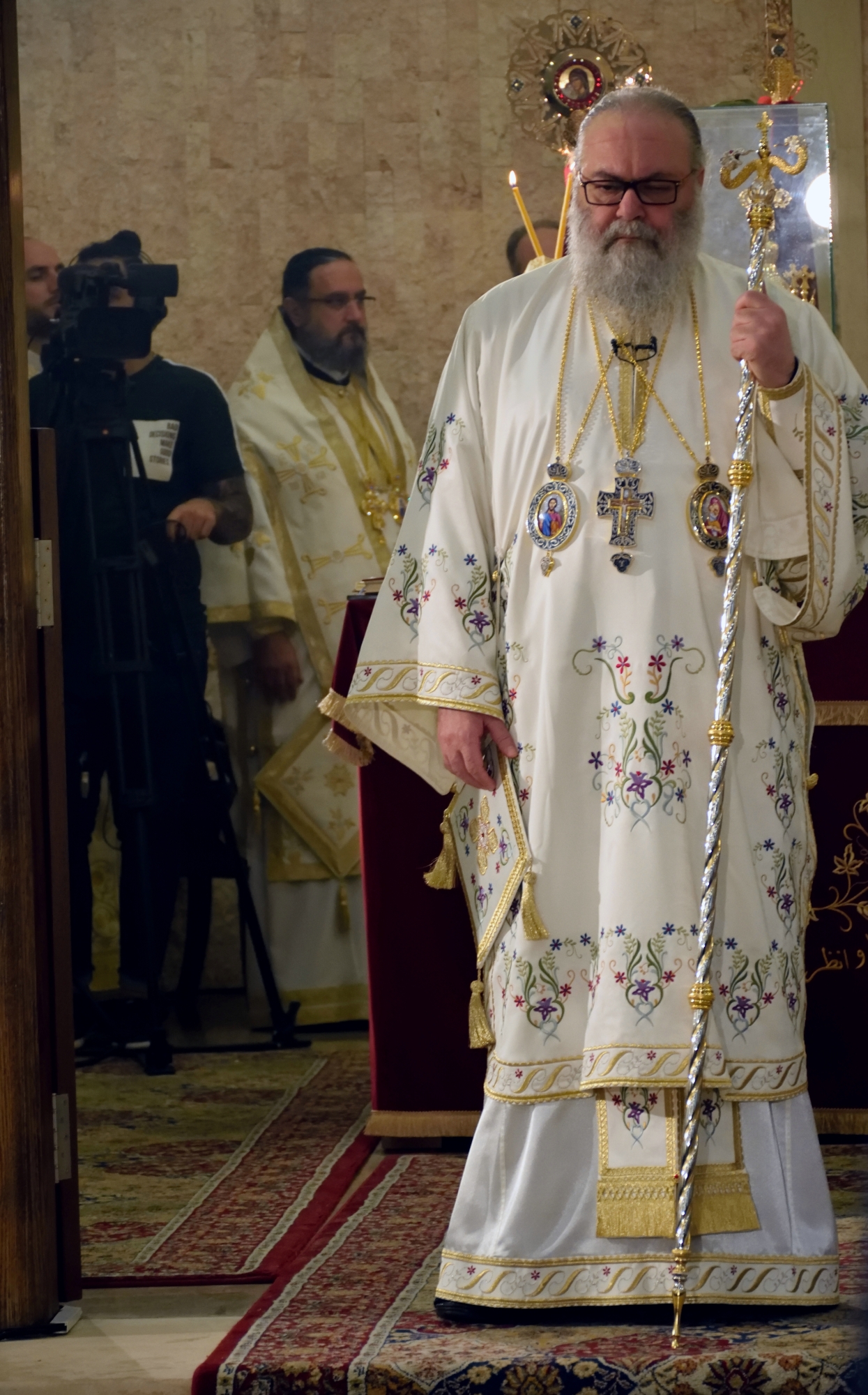 Patriarcha antiocheński Jan w Akkarze na Liturgii Antypaschy 2019