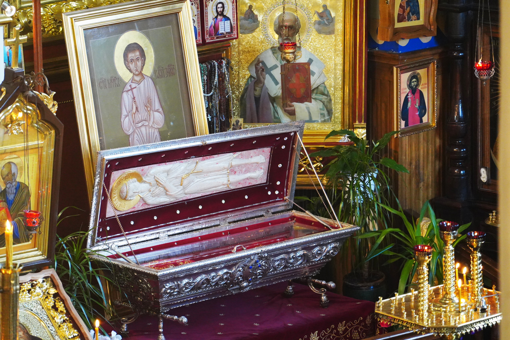 St. martyr Gabriel reliquary in St. Nicholas Cathedral in Białystok 