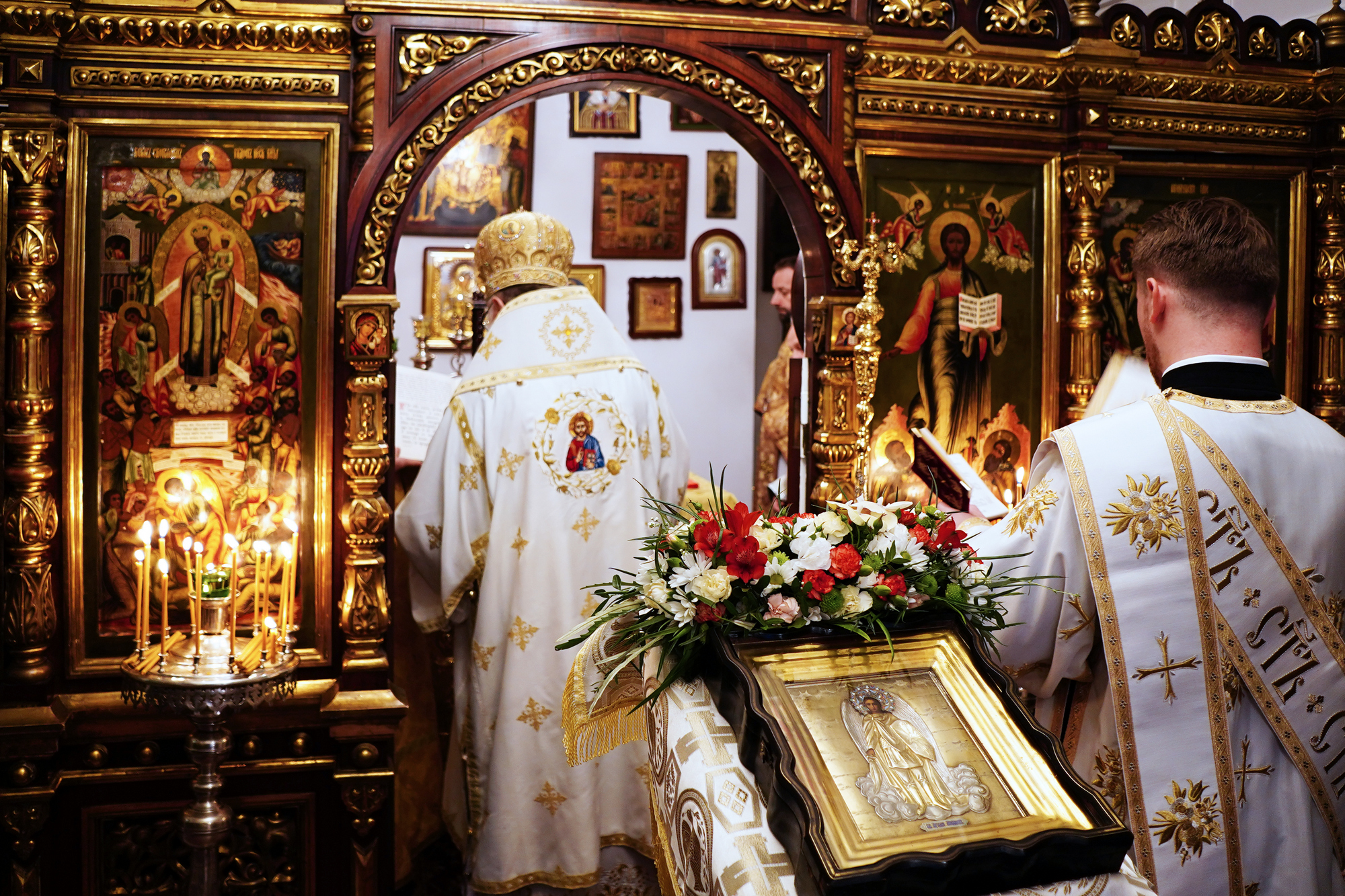St. Michael the Archangel feast in St. Michael chapel in Warsaw