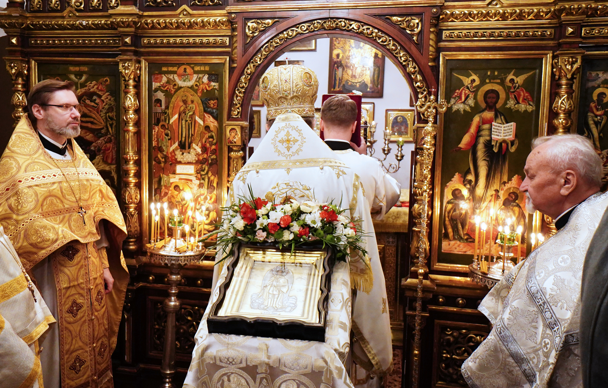 St. Michael the Archangel feast in St. Michael chapel in Warsaw