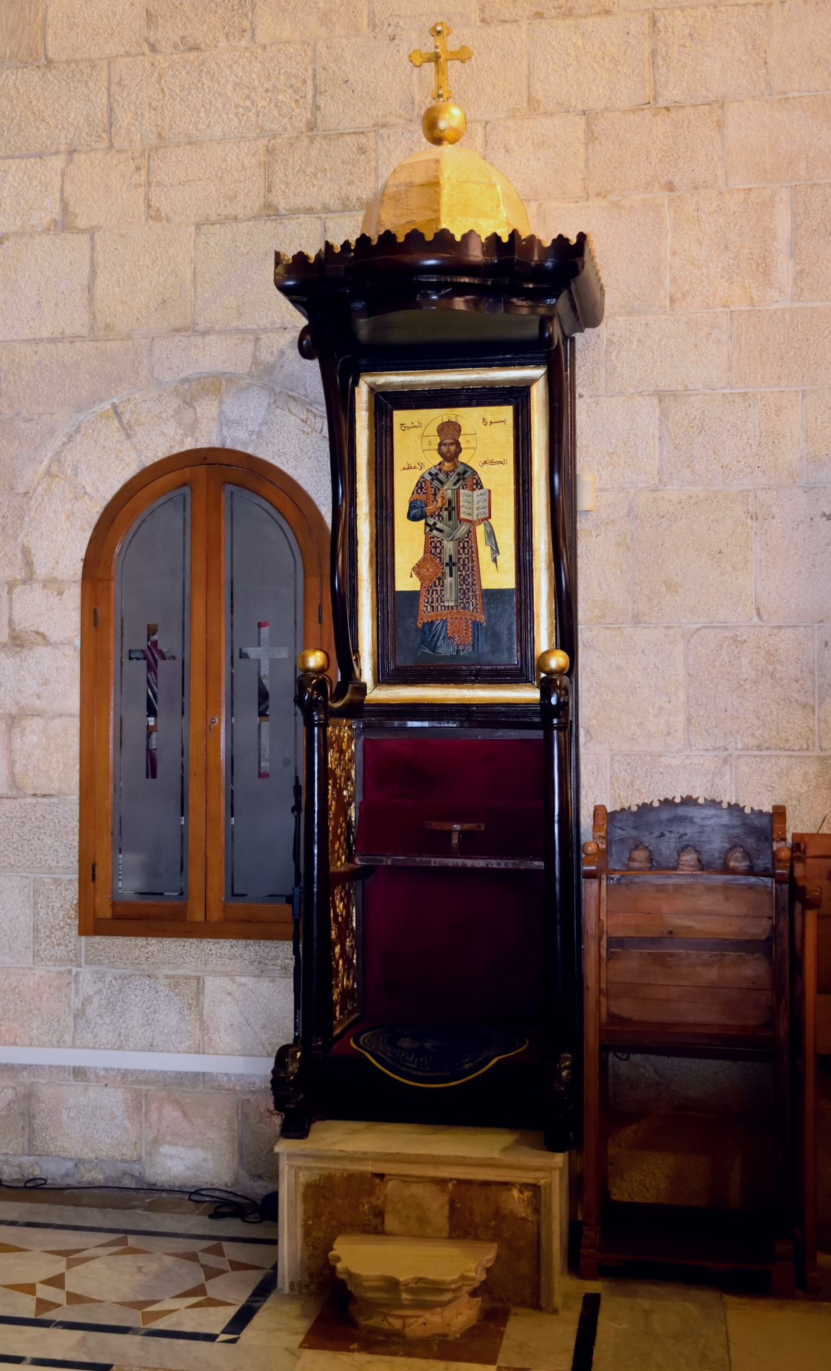 Tron biskupi w monasterze Balamand