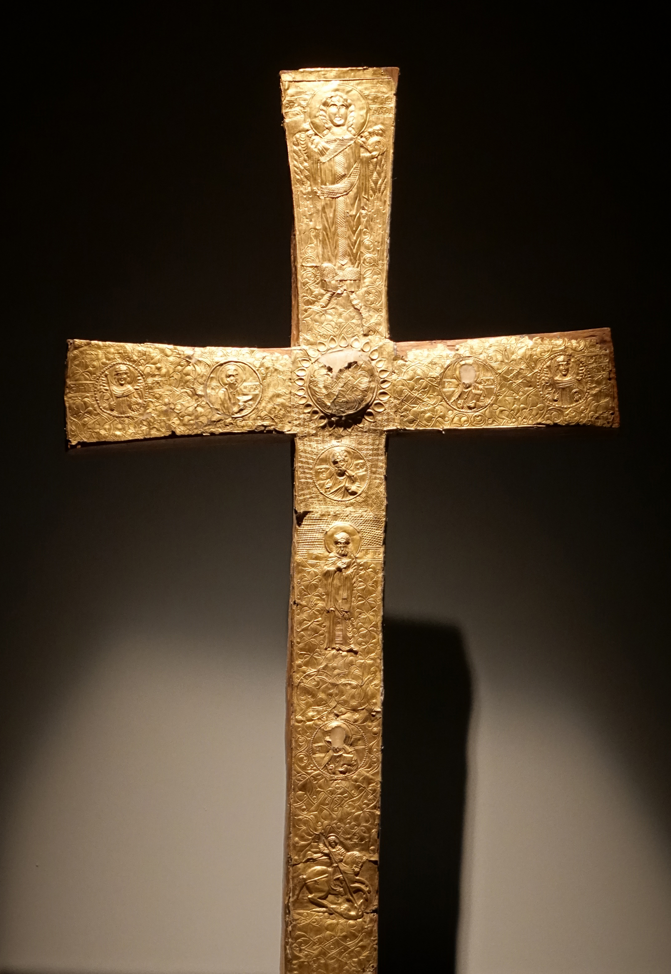 Ancient Georgian cross from Mestia Museum