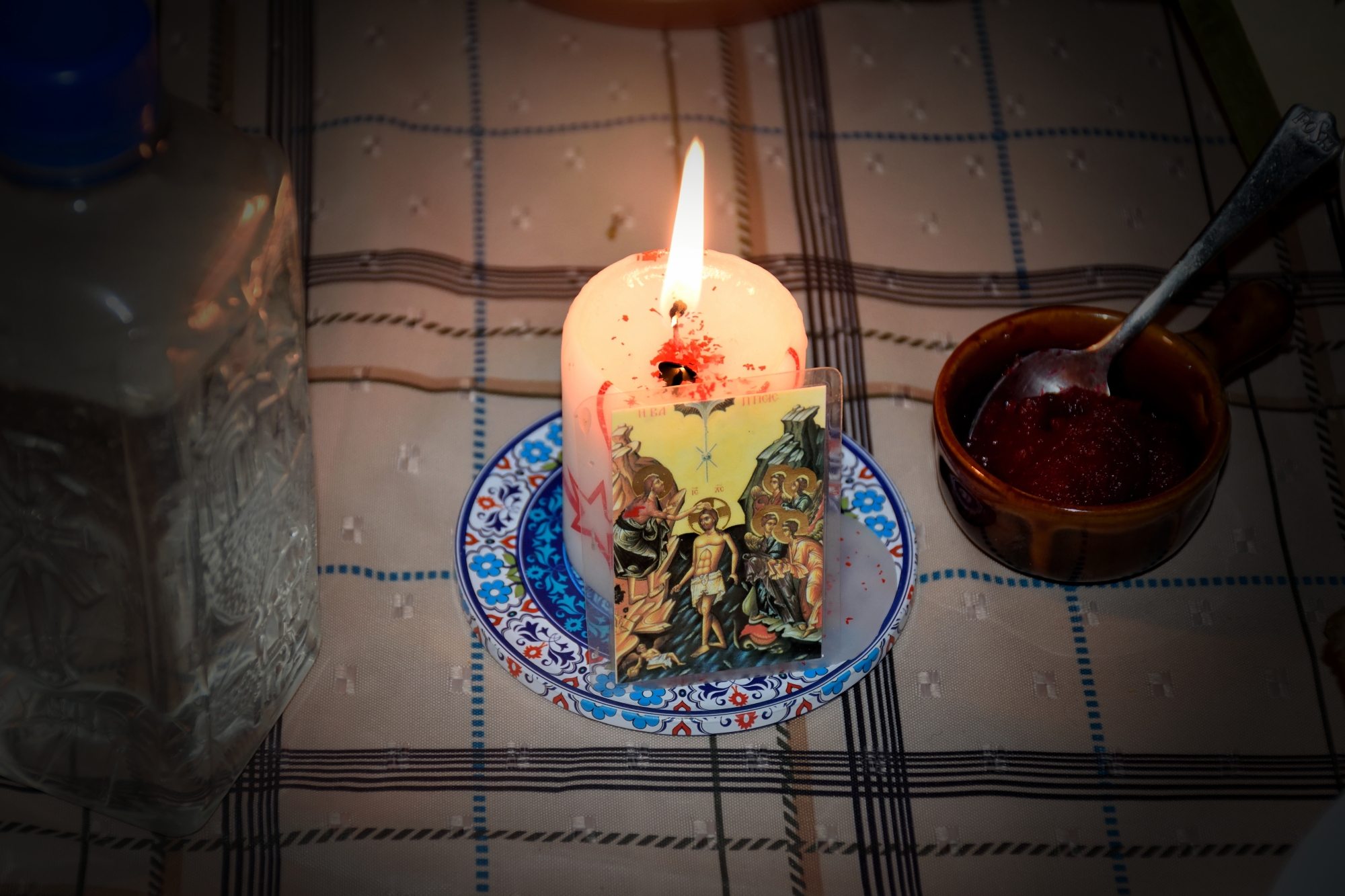 Ikona i świeca na Epifanię 06.01.2021