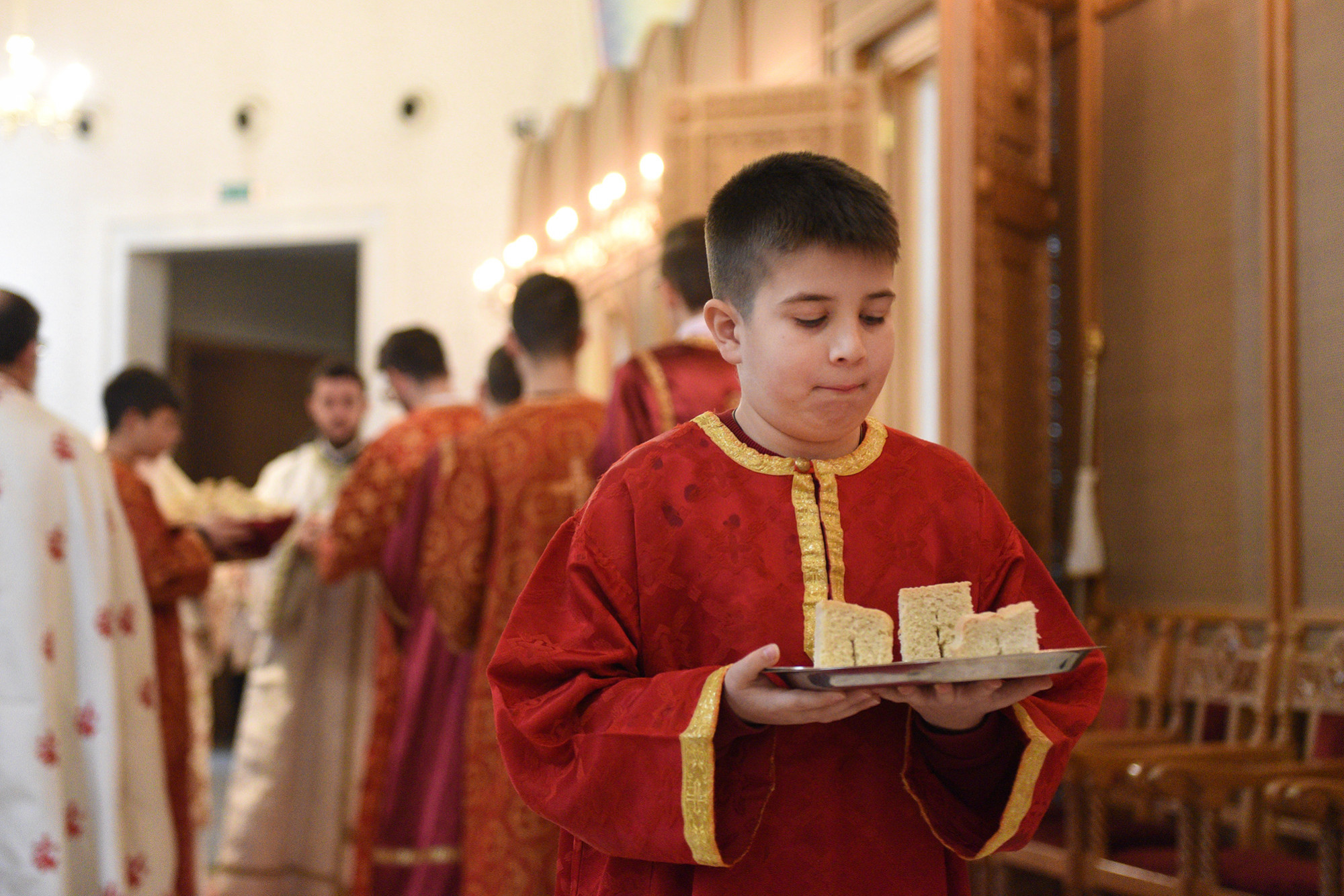 Liturgy at cathedral in Tirana