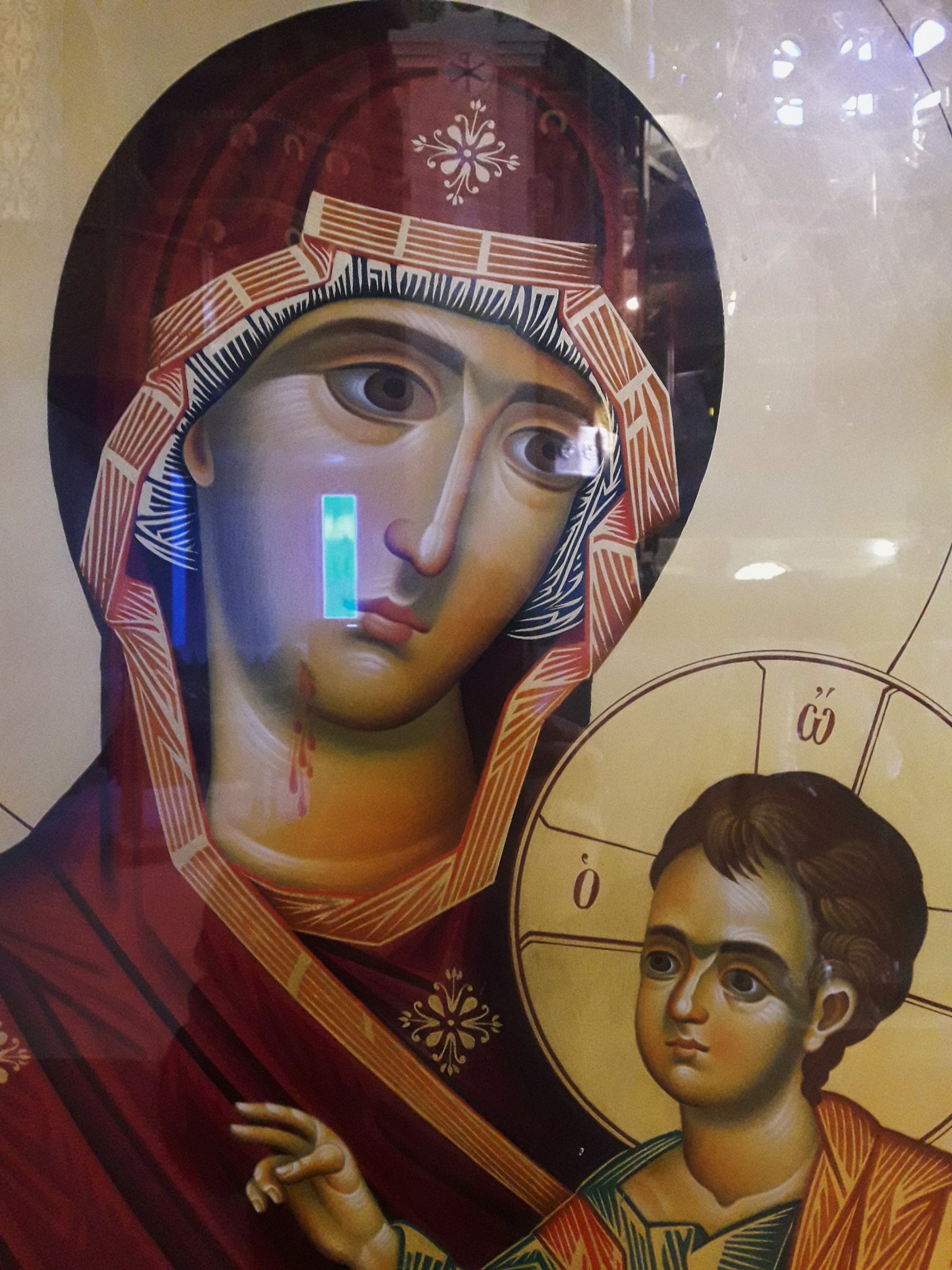 Panagia Portaitissa (detail) - Dormition of the Theotokos Church, Deva