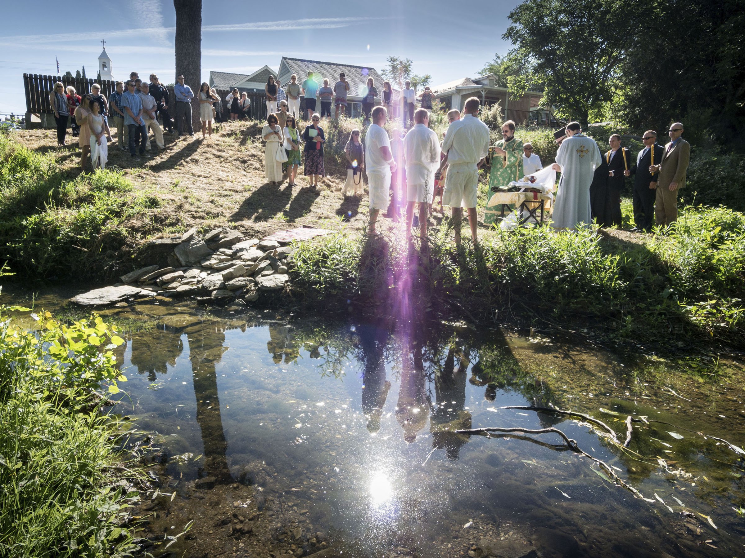 Jackson Creek baptism of the Glavenich Brothers, St. Sava Church