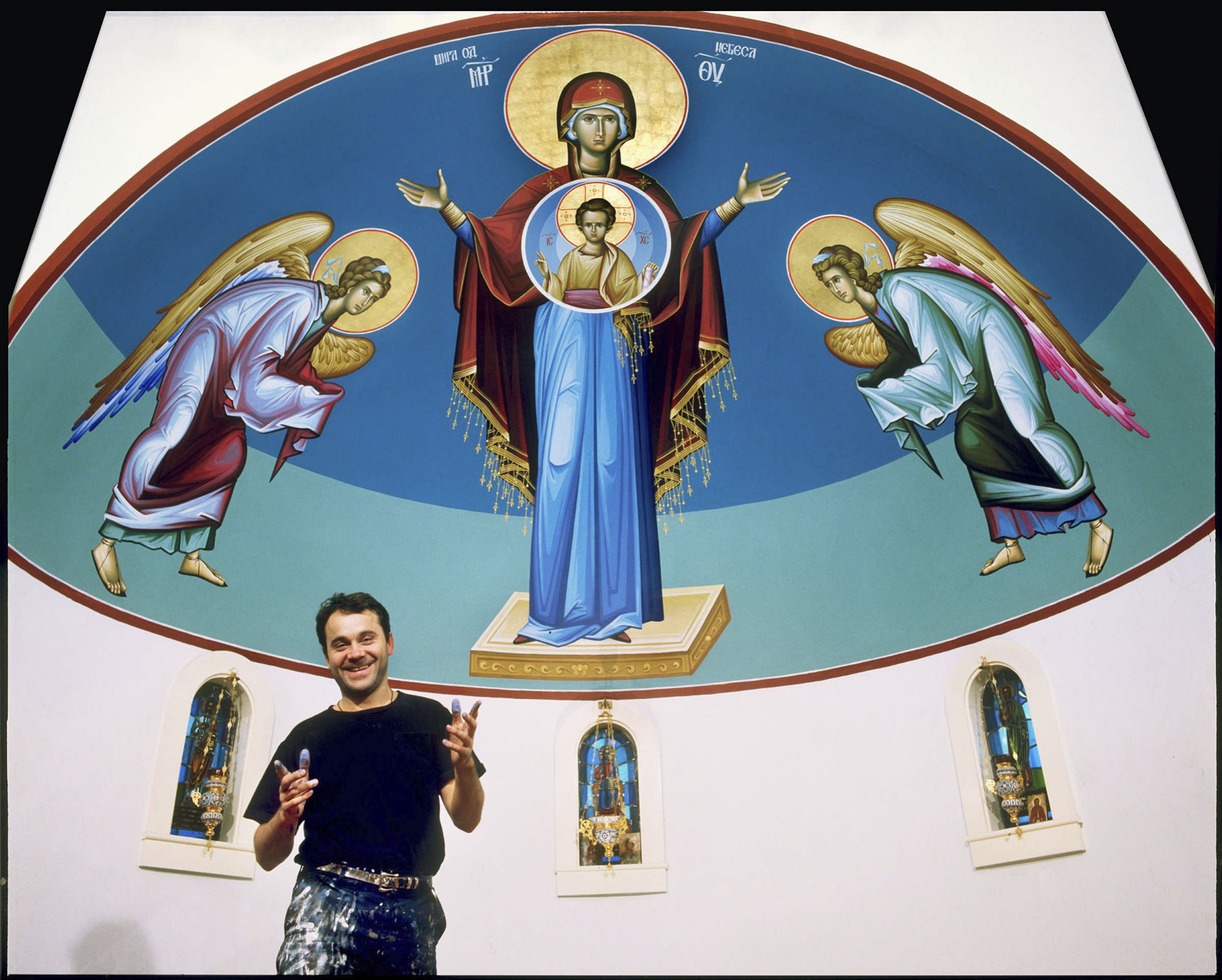 First frescoe written, St. Sava Jackson, California