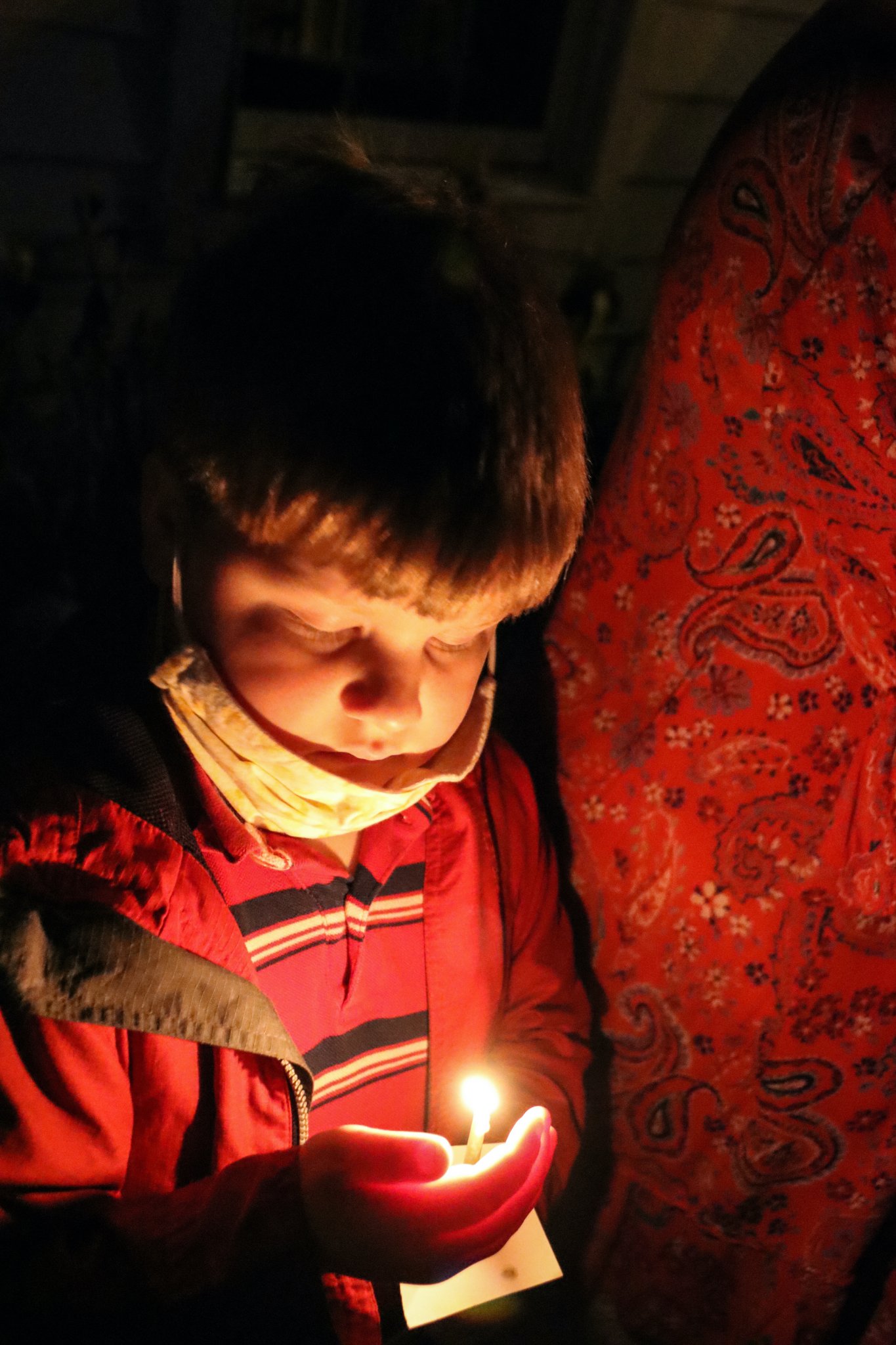 child with light