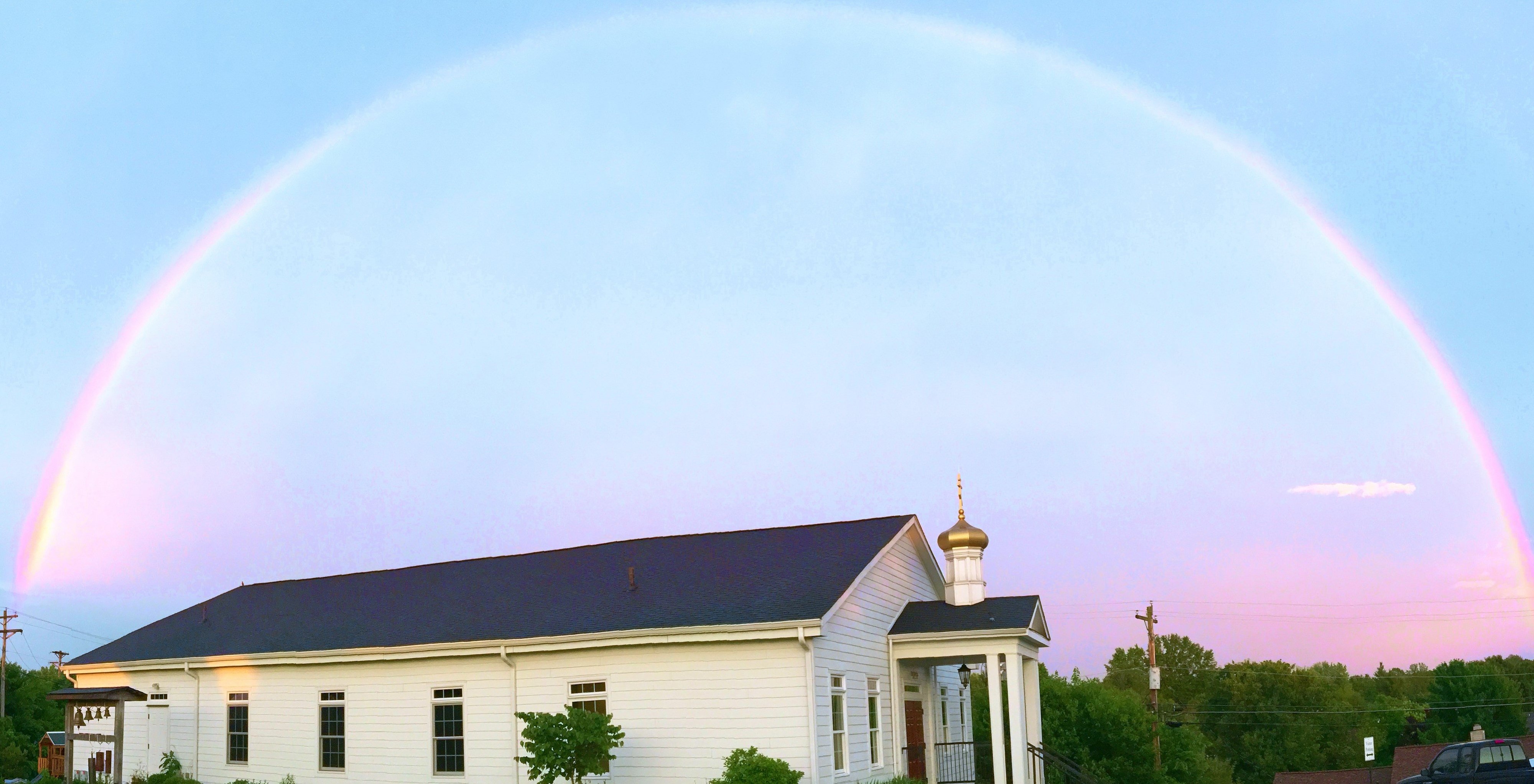 Rainbow Over St. Athanasius Orthodox Church, Kentucky