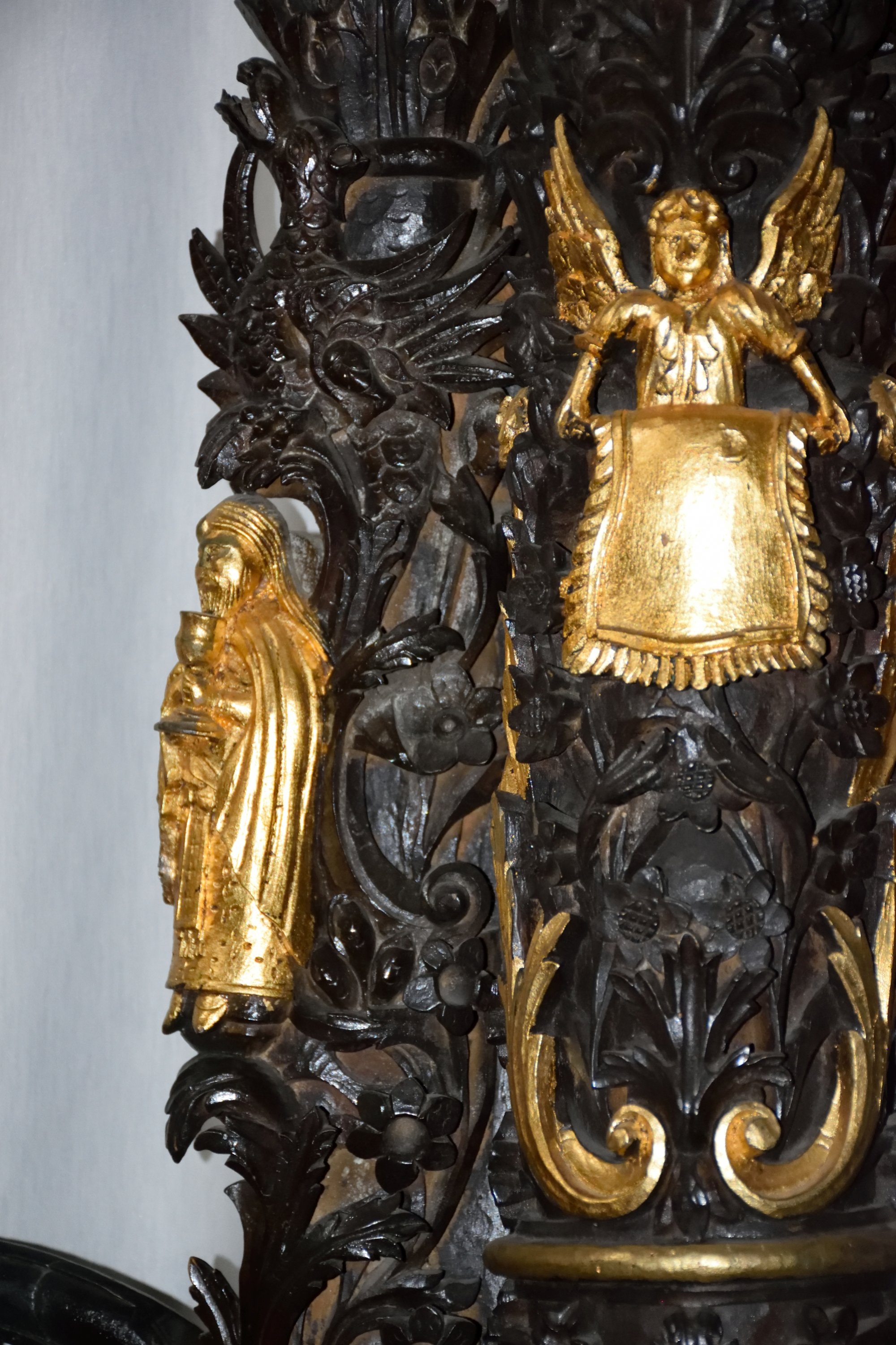Boska Liturgia - detal królewskich wrót monasteru św. Eliasza Szłajja