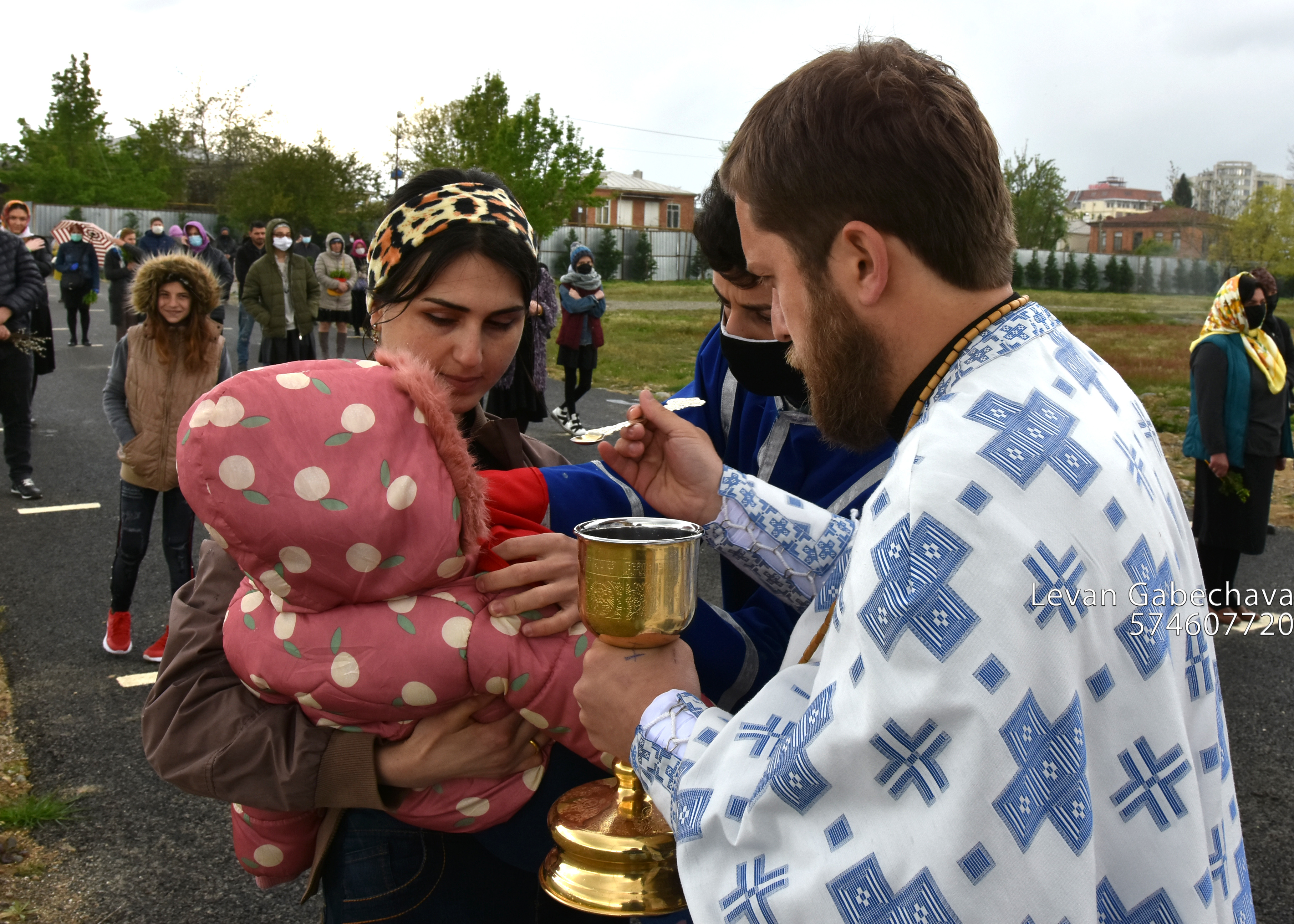 Литургия во время пандемии. Зугдиди. Грузия.