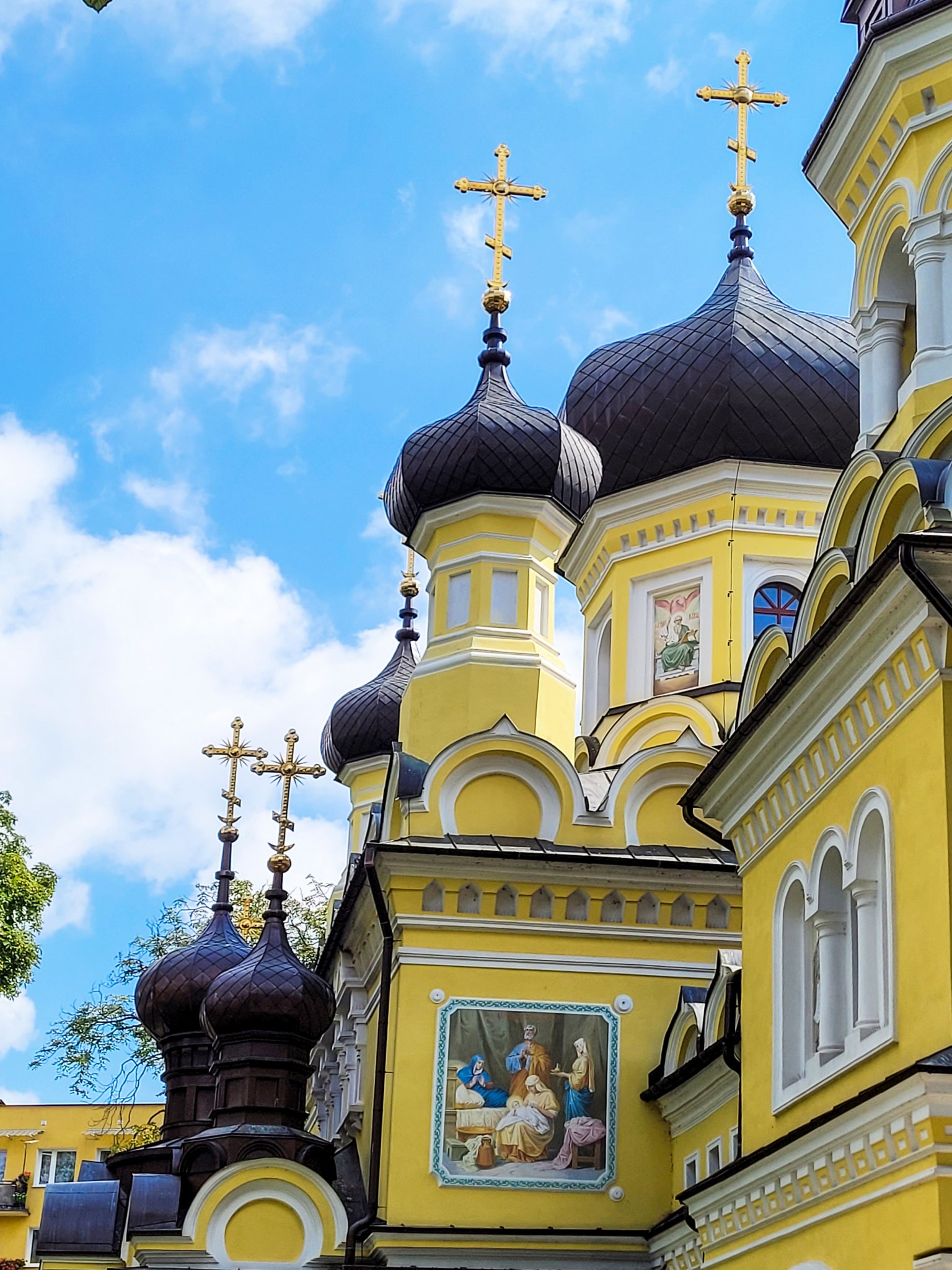 The domes of the Orthodox church in Hrubieszów