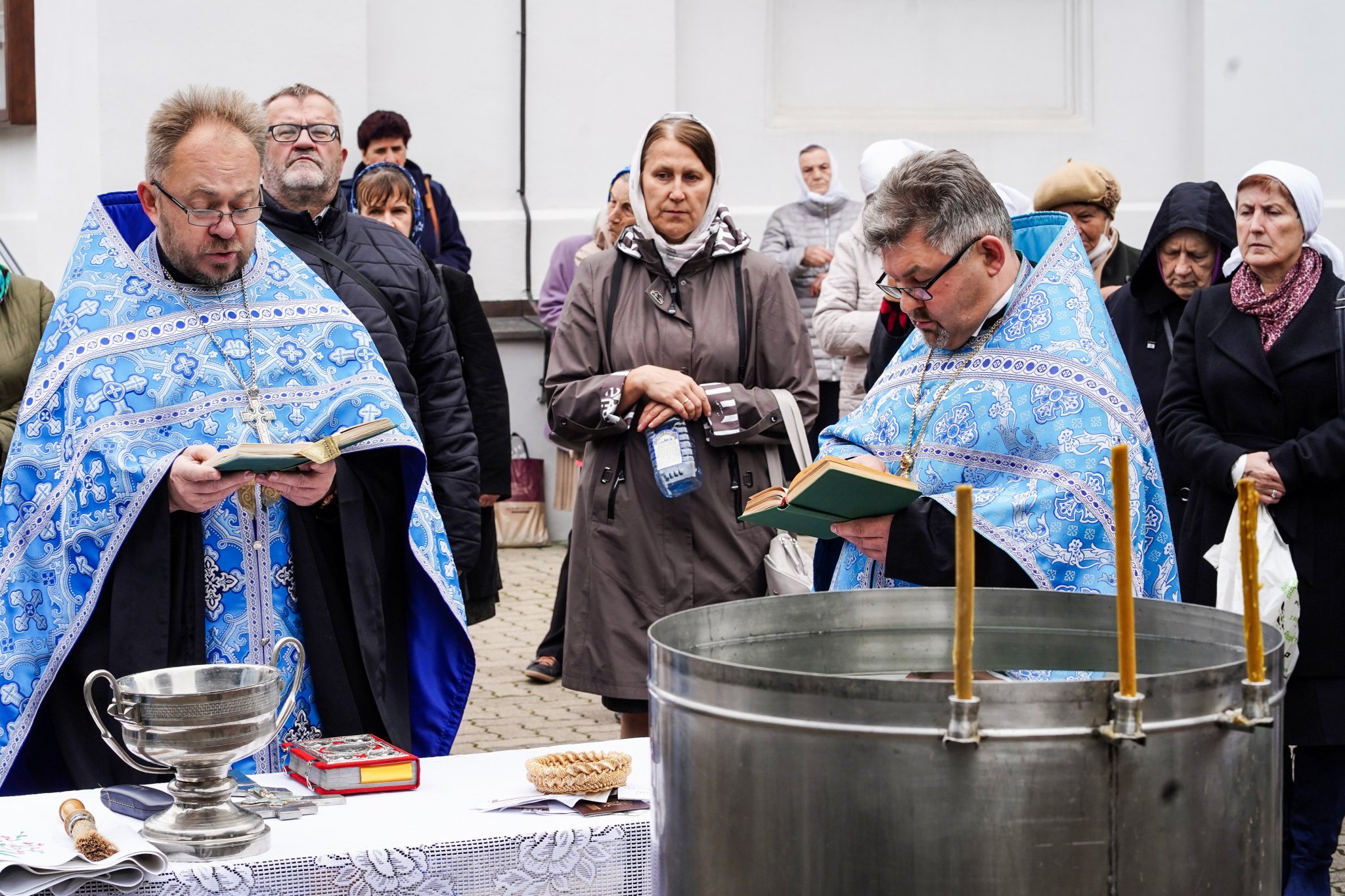 The blessing of the water before the Divine Liturgy in Białystok