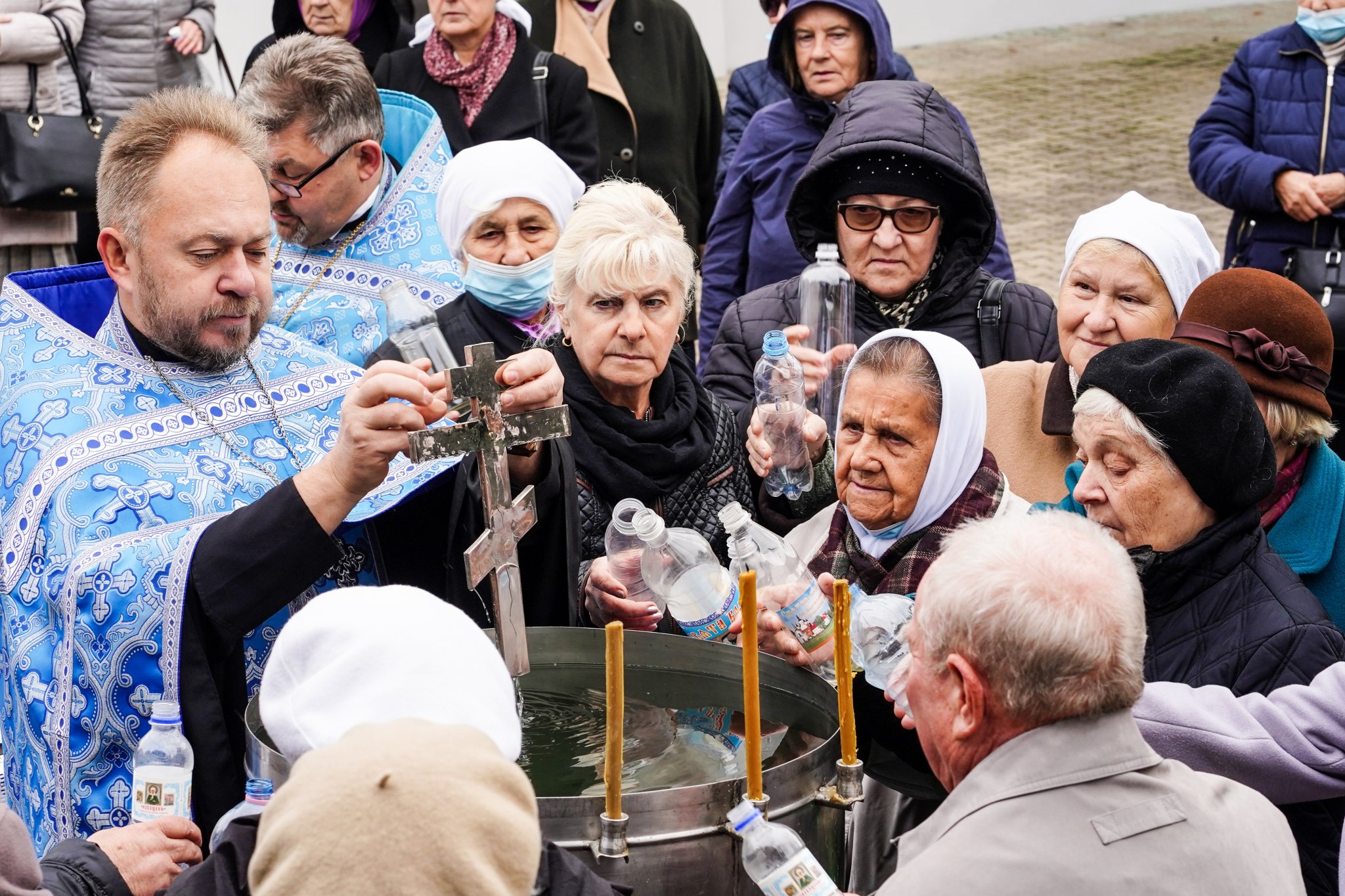 The blessing of the water before the Divine Liturgy in Białystok