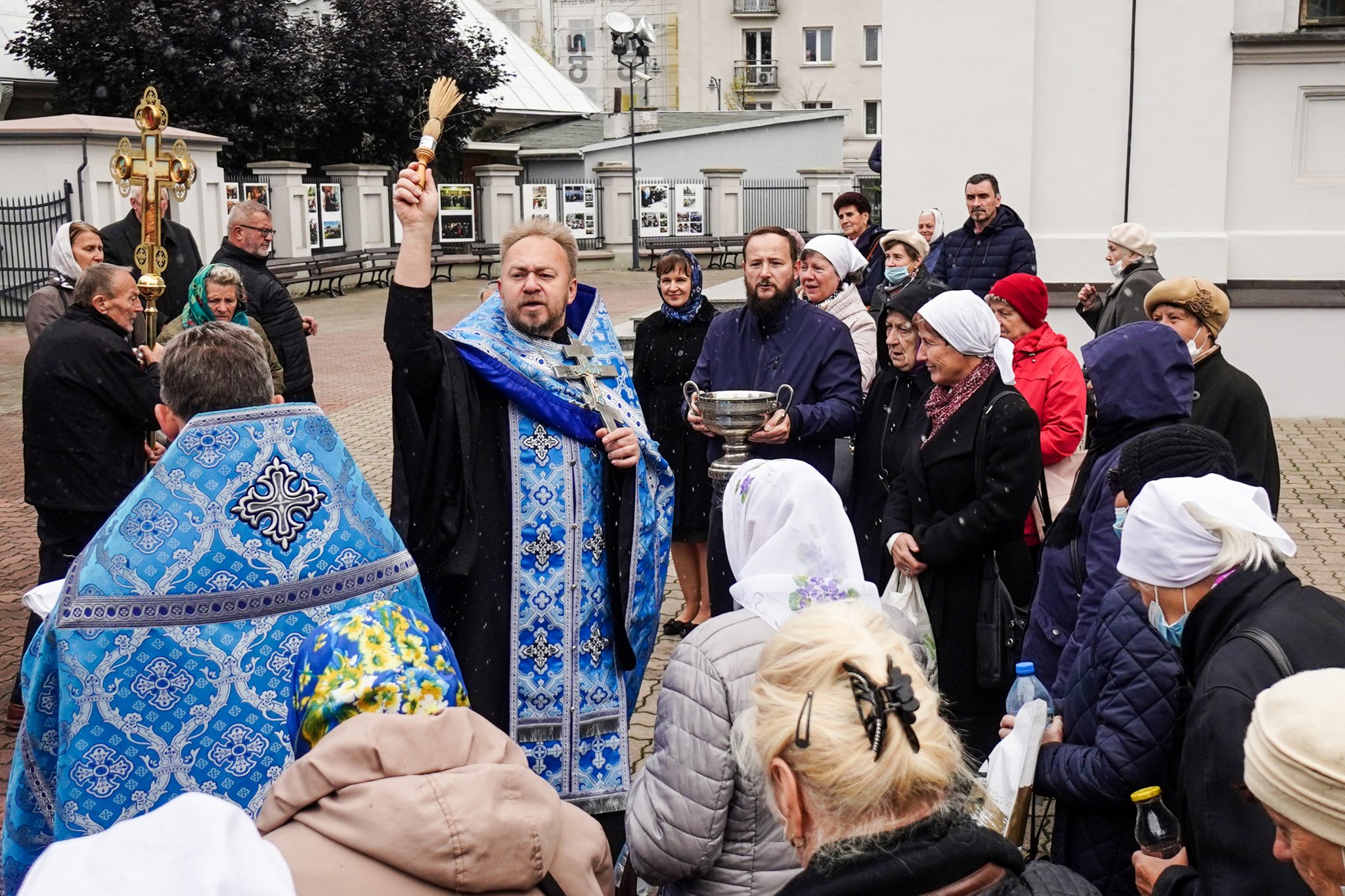 The blessing of the water before the Divine Liturgy in Białystok