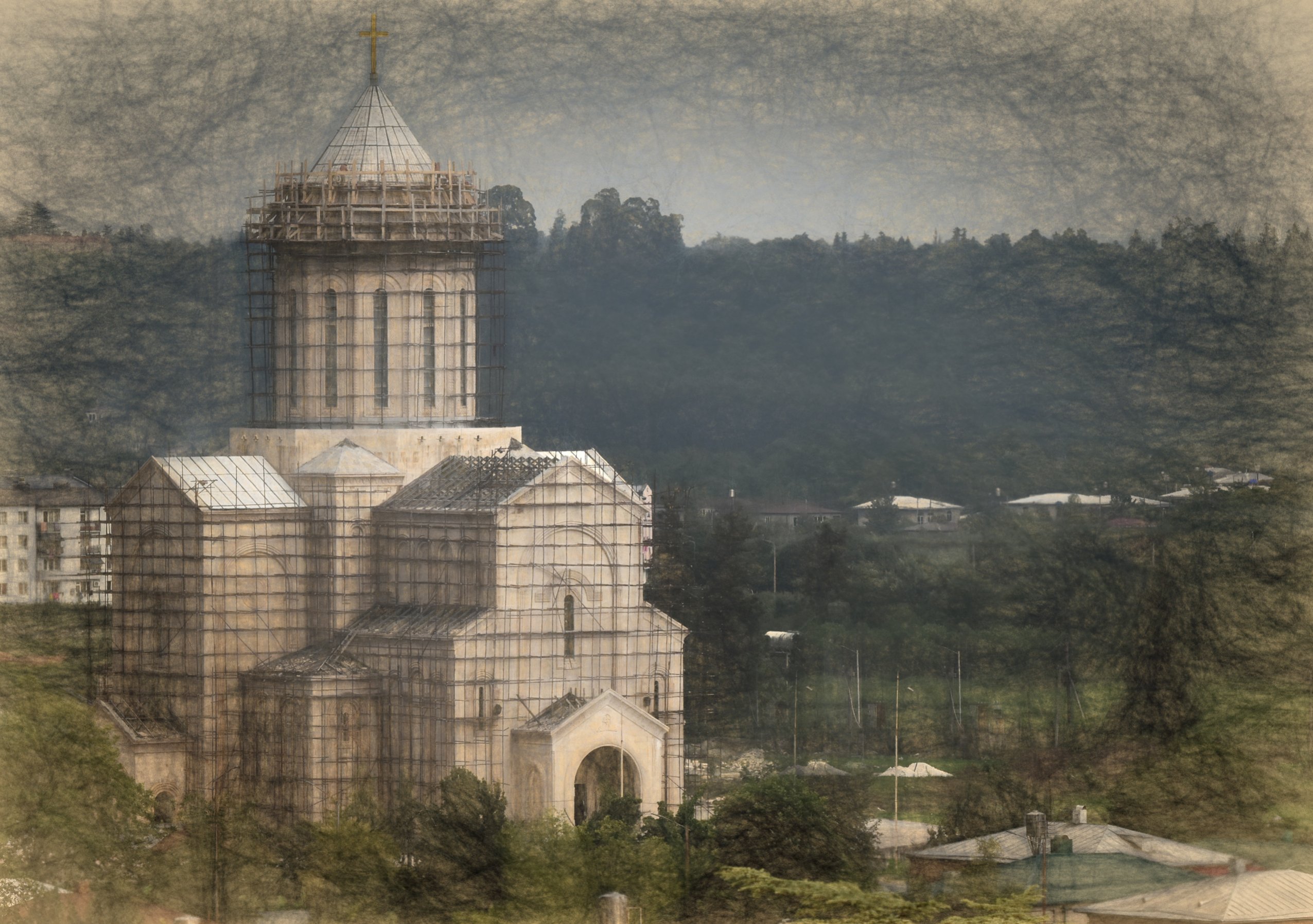 The Orthodox church in Zugdidi. Georgia.