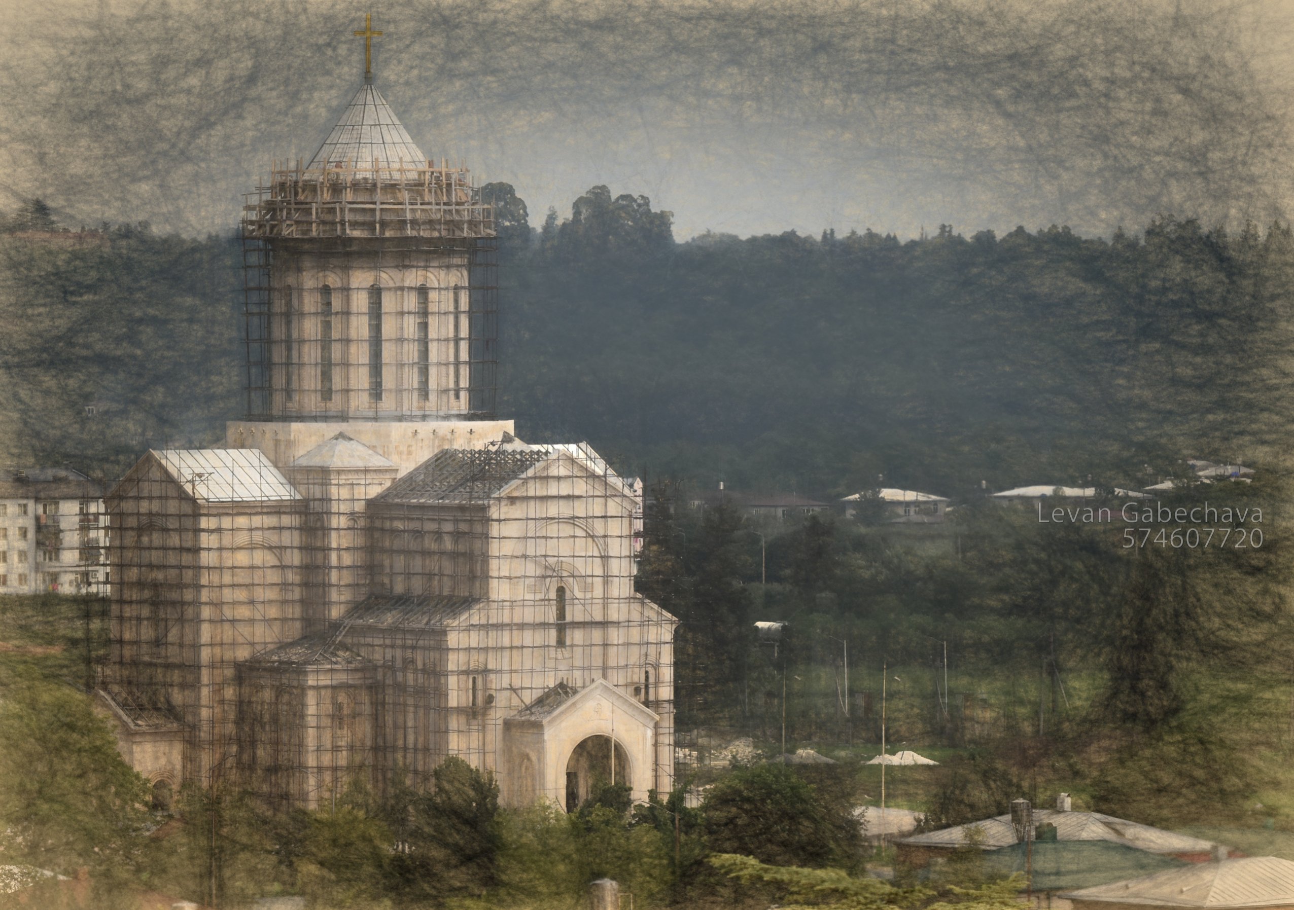 The Orthodox church in Zugdidi. Georgia.