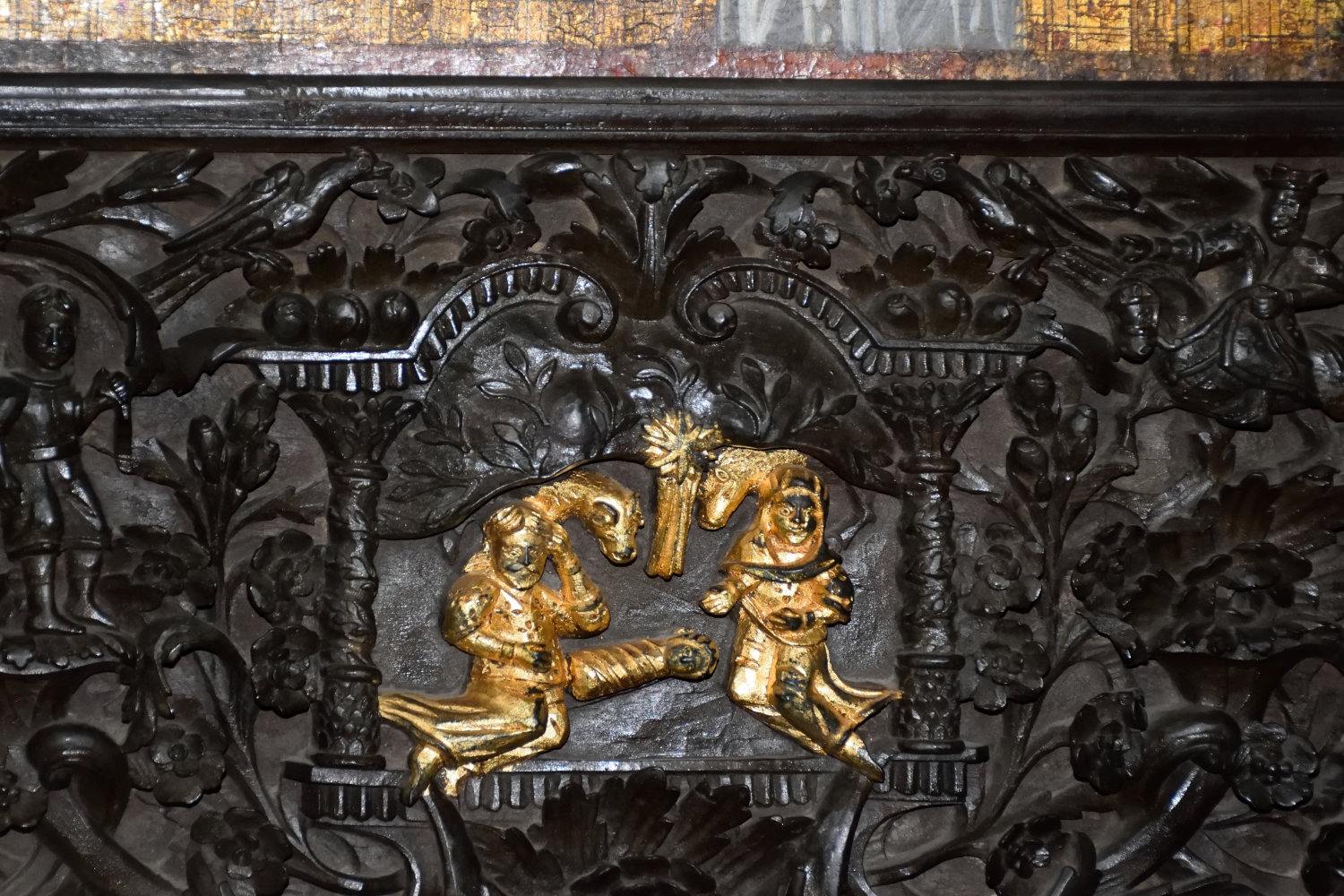 Boże Narodzenie - detal ikonostasu monasteru św. Eliasza Szłajja 2021