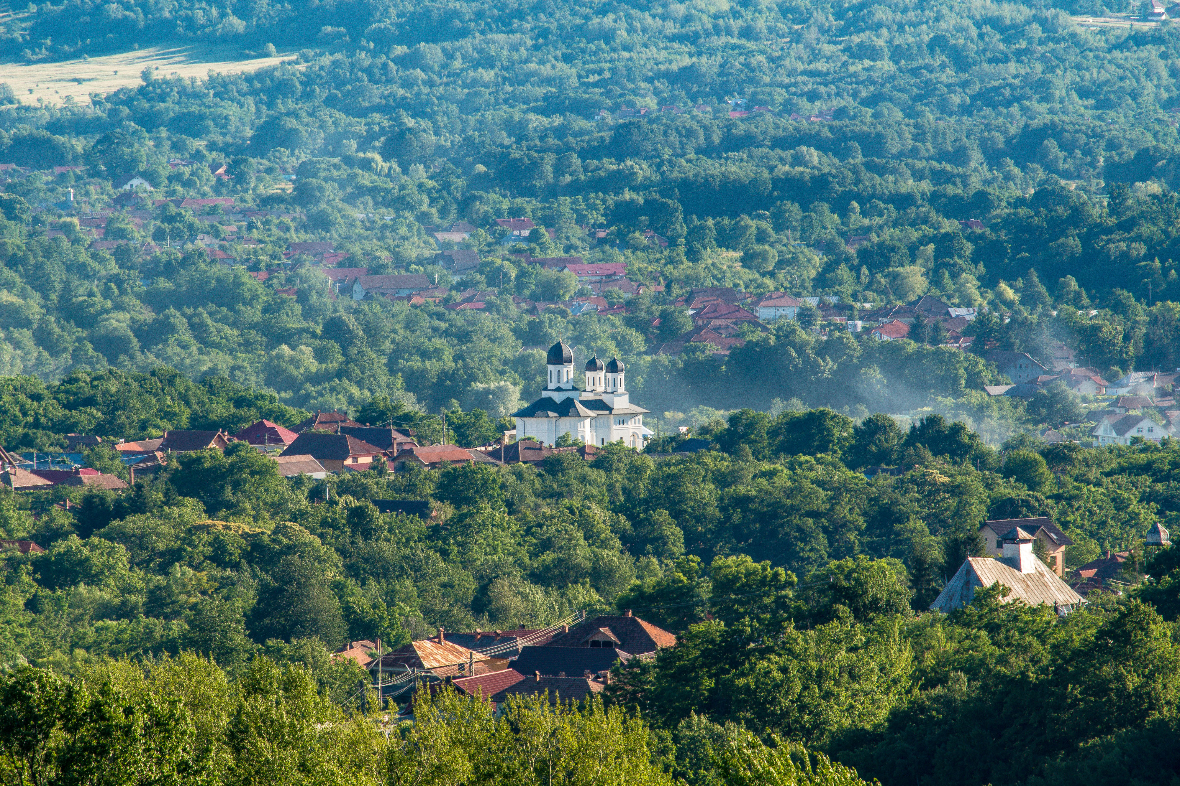 In the middle of the village