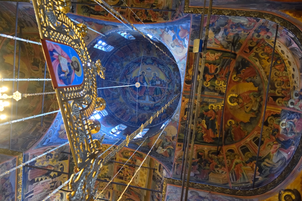 Kopuła, freski wewnątrz rylskiego monasteru 2022