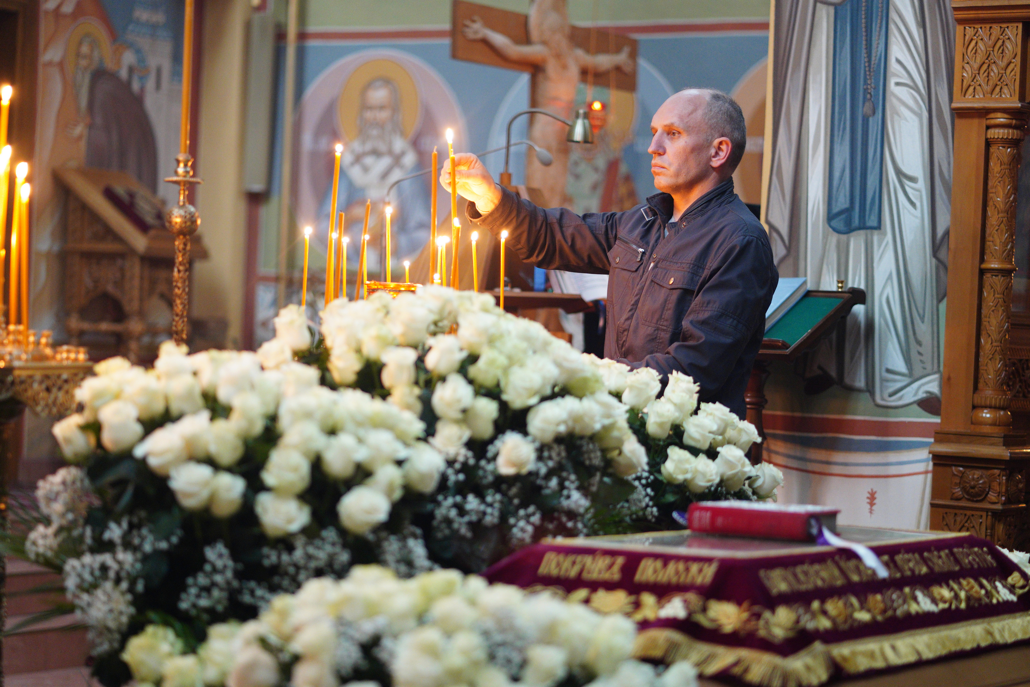 Christ burial service in Zwierki Convent