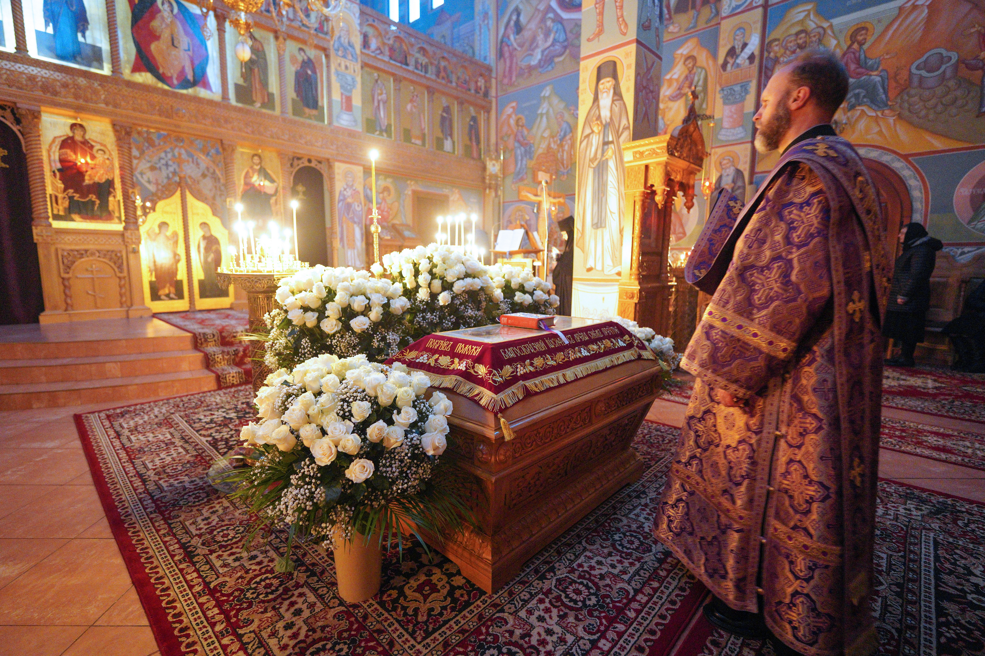 Christ burial service in Zwierki Convent