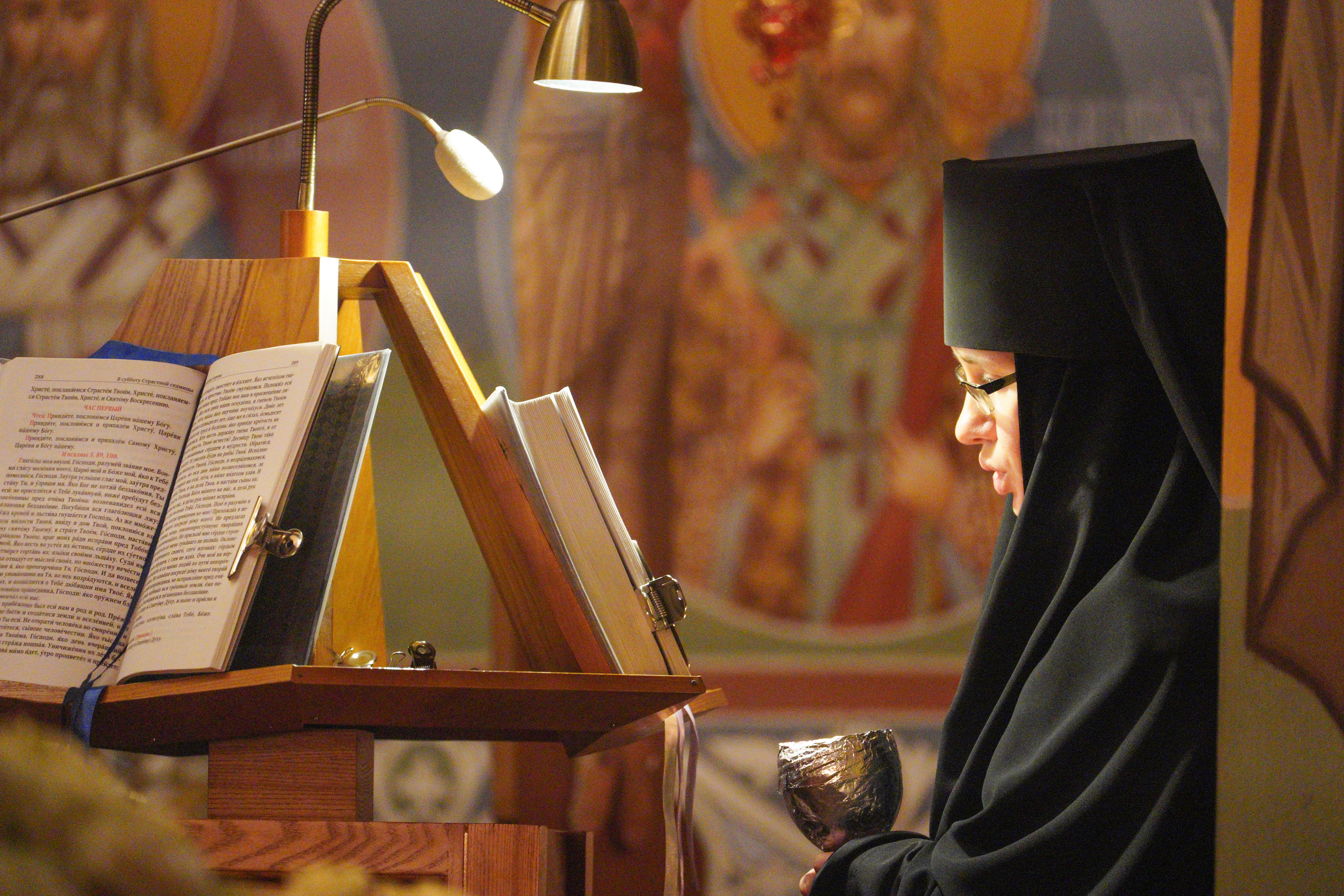 Christ burial service in Zwierki Convent