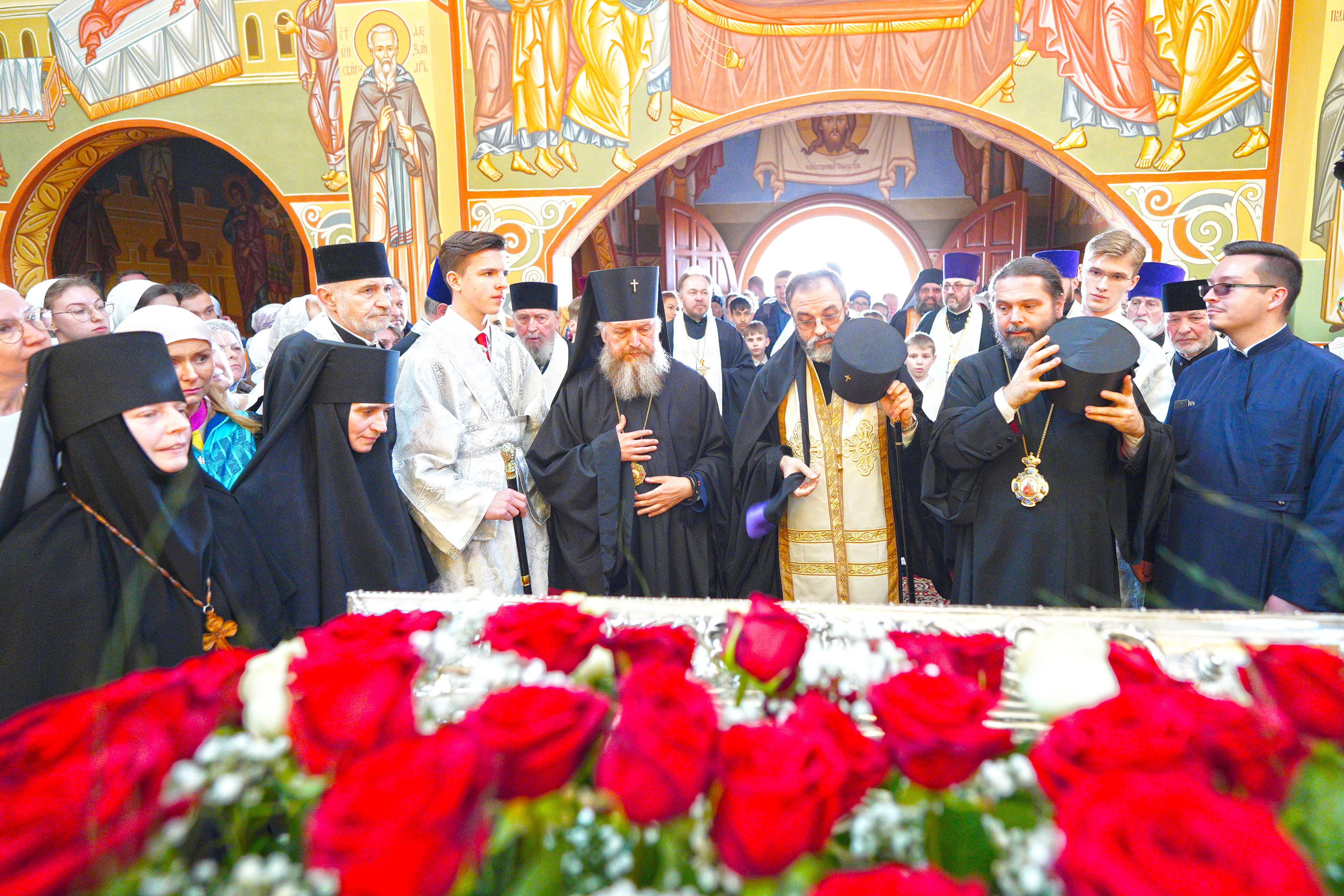 The All-Night Vigil in St. Martyr Gabriel of Zabludów church of Zwierki Convent 