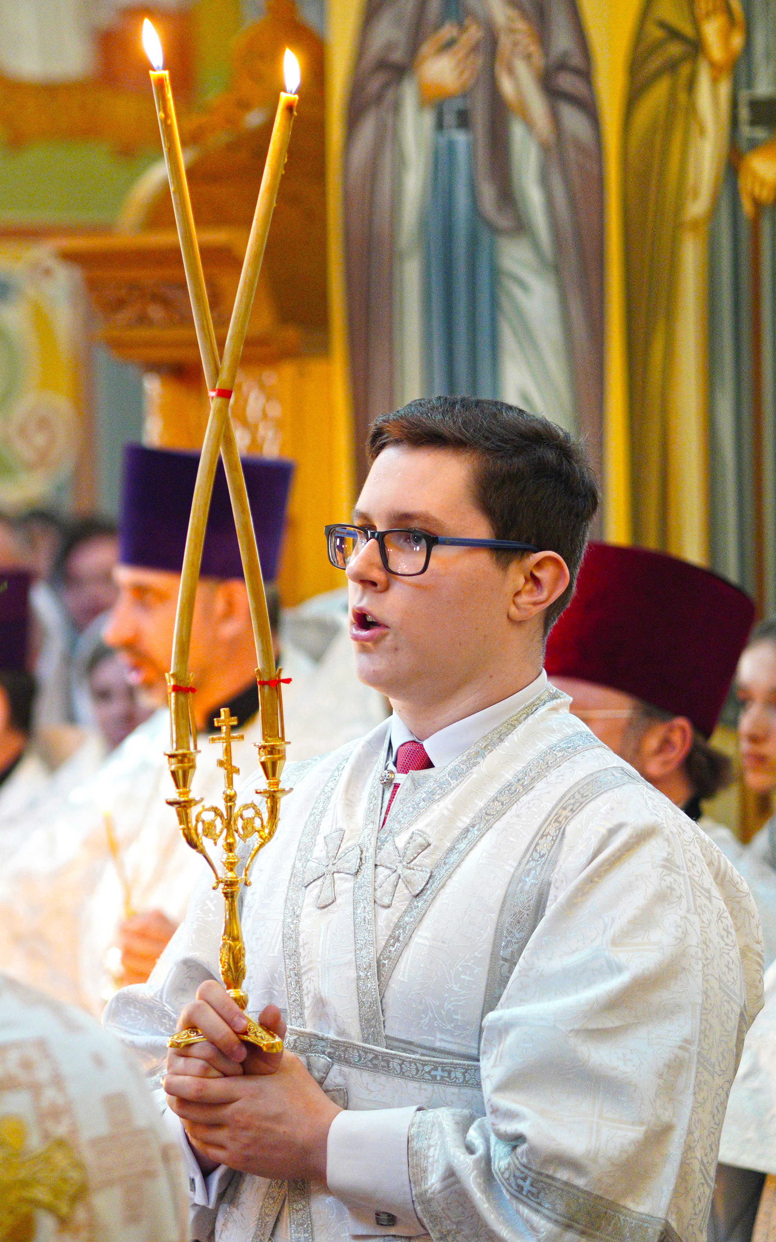 The All-Night Vigil in St. Martyr Gabriel of Zabludów church of Zwierki Convent 