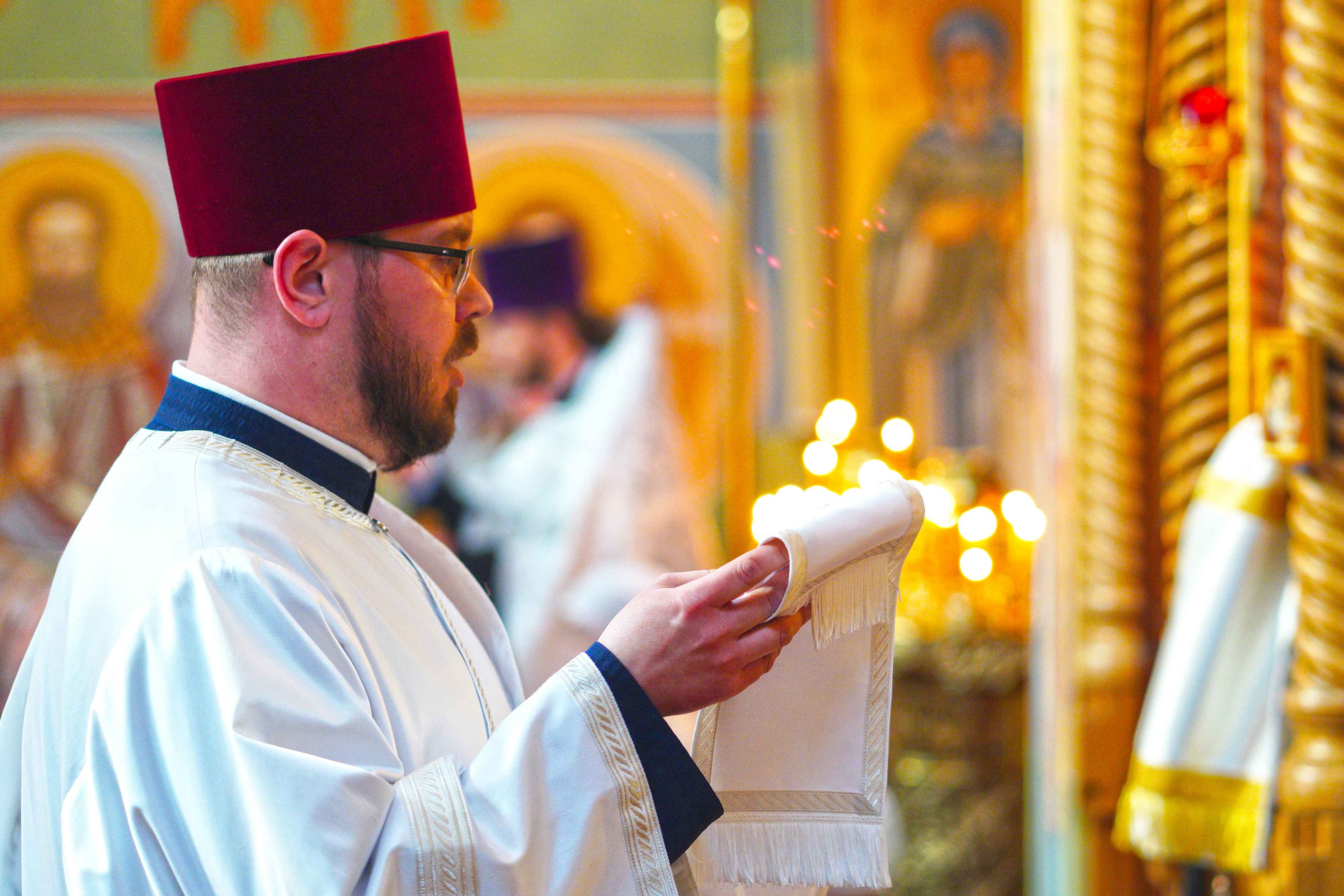 The All-Night Vigil in St. Martyr Gabriel of Zabludów church of Zwierki Convent 