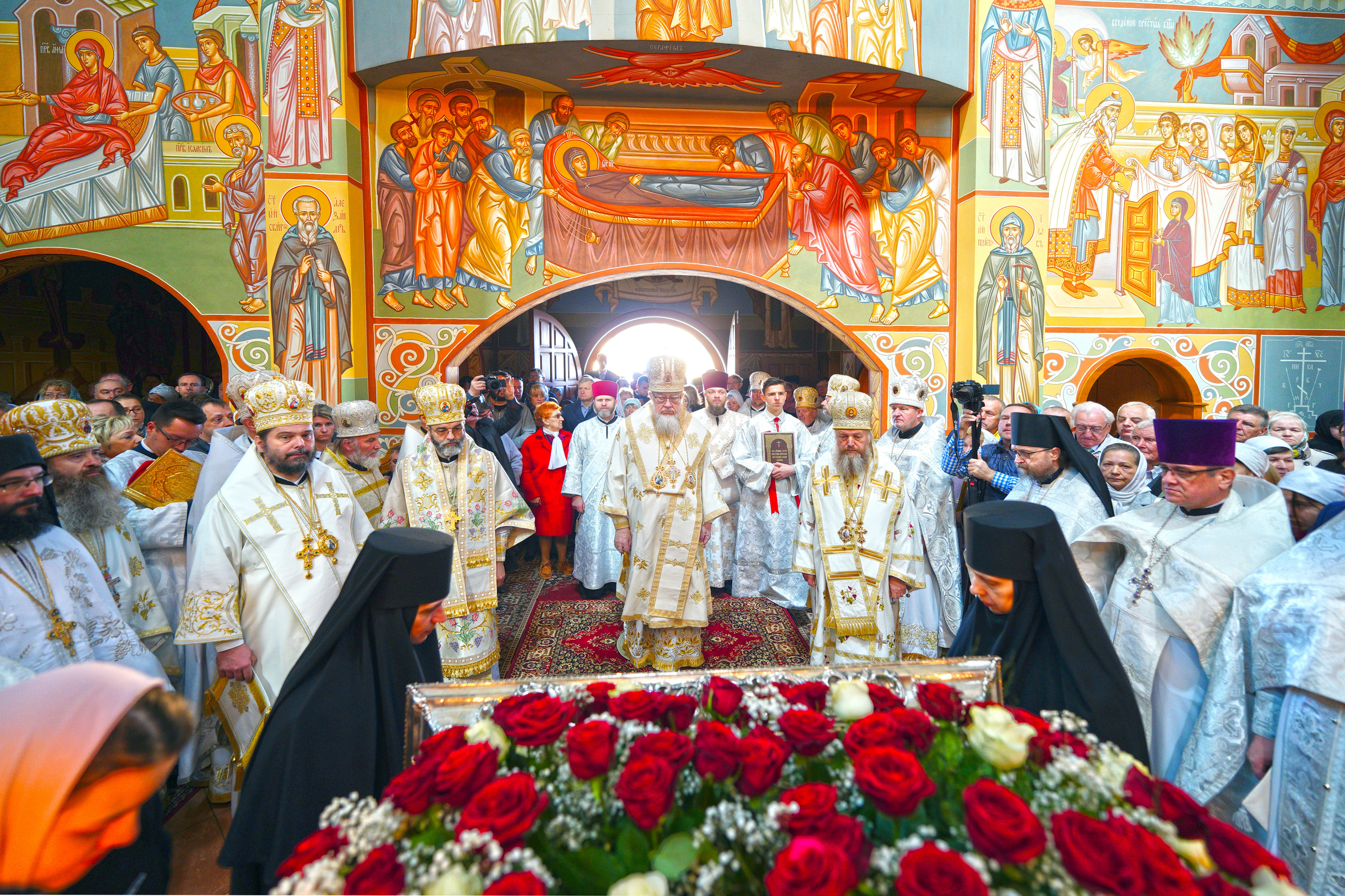 The Divine Liturgy in St. Martyr Gabriel of Zabludów church of Zwierki Convent