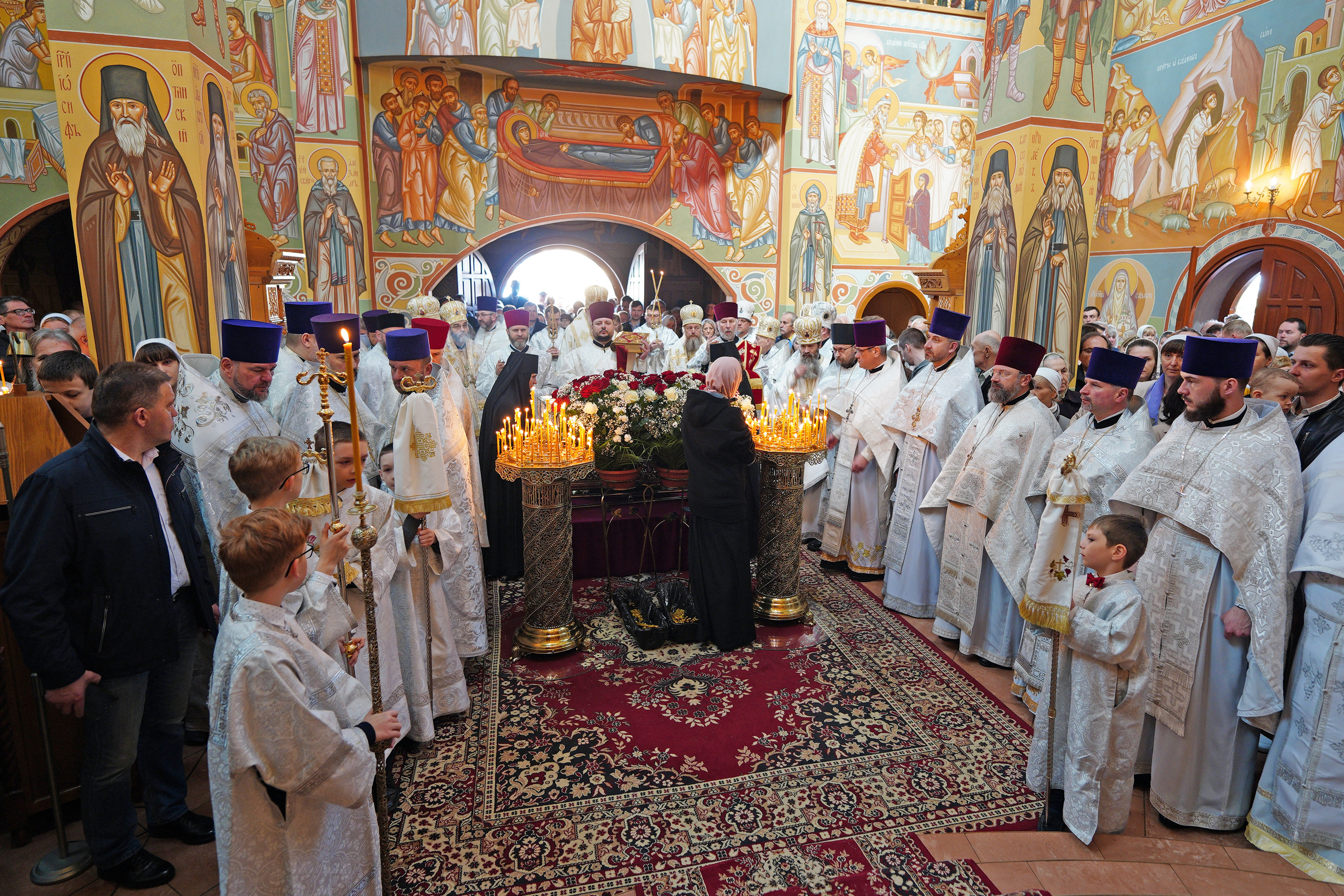The Divine Liturgy in St. Martyr Gabriel of Zabludów church of Zwierki Convent
