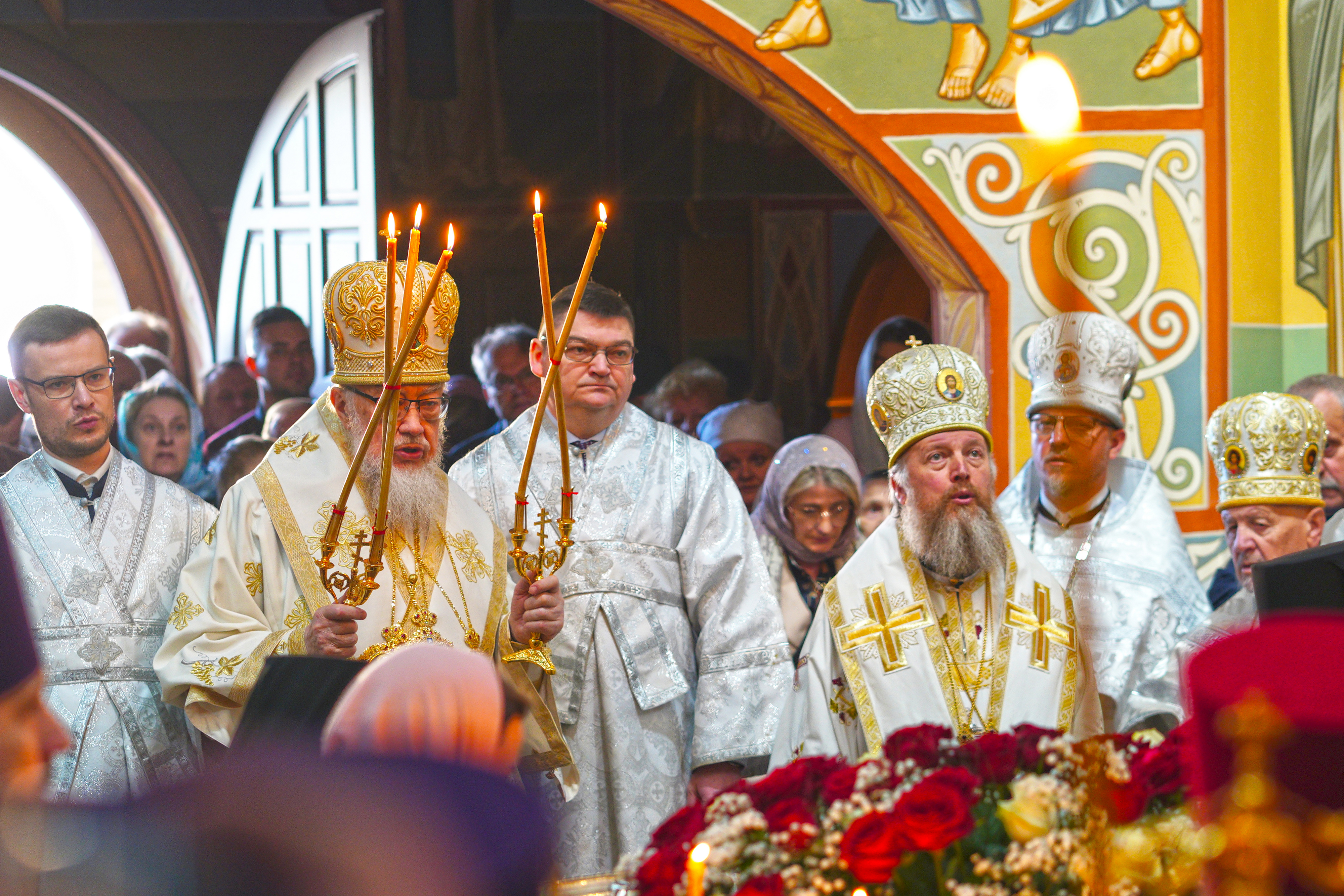 The Divine Liturgy in St. Martyr Gabriel of Zabludów church of Zwierki Convent