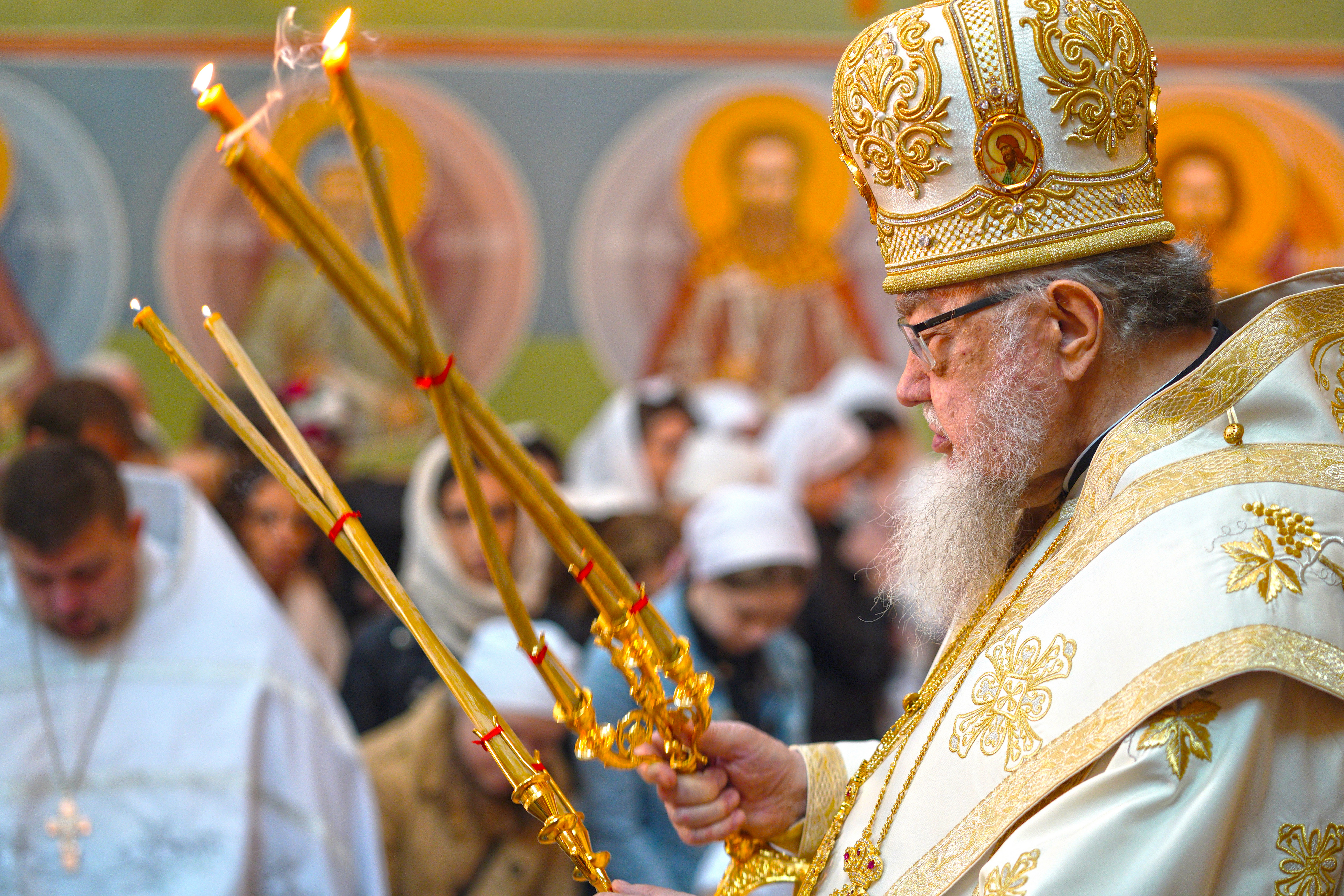 The Divine Liturgy in St. Martyr Gabriel of Zabludów church of Zwierki Convent
