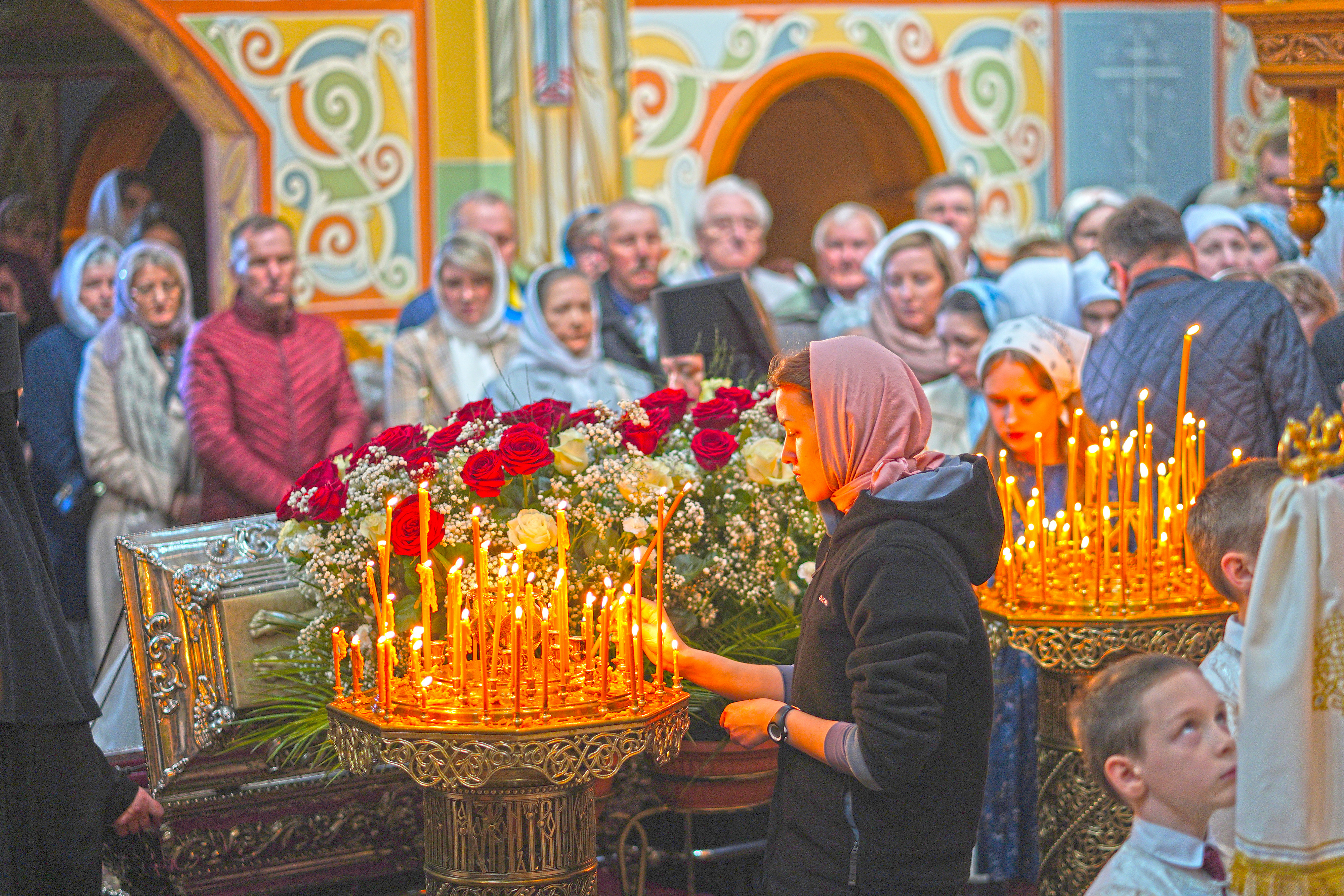 The Divine Liturgy in St. Martyr Gabriel of Zabludów church of Zwierki Convent