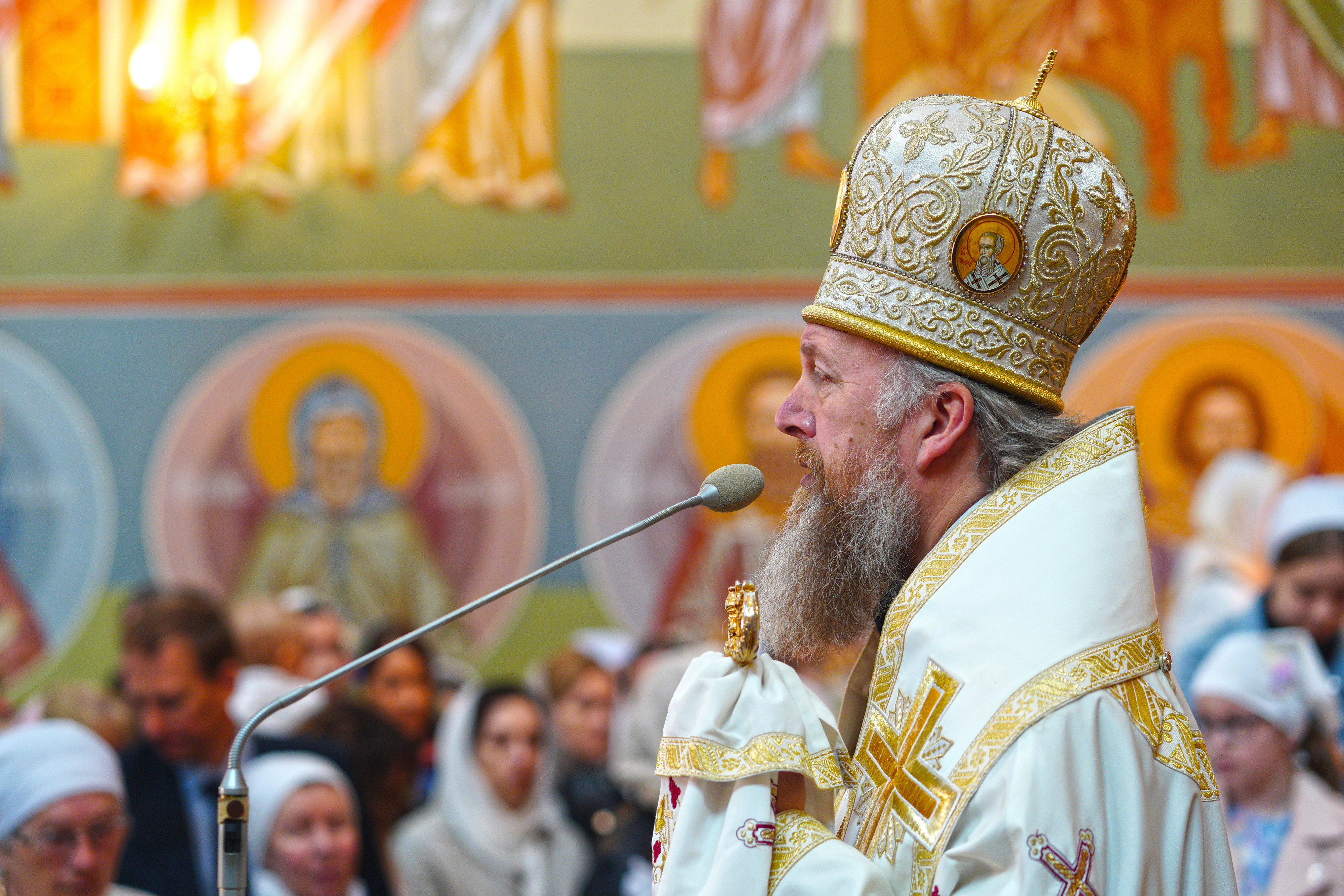 The Divine Liturgy in St. Martyr Gabriel of Zabludów church of Zwierki Convent