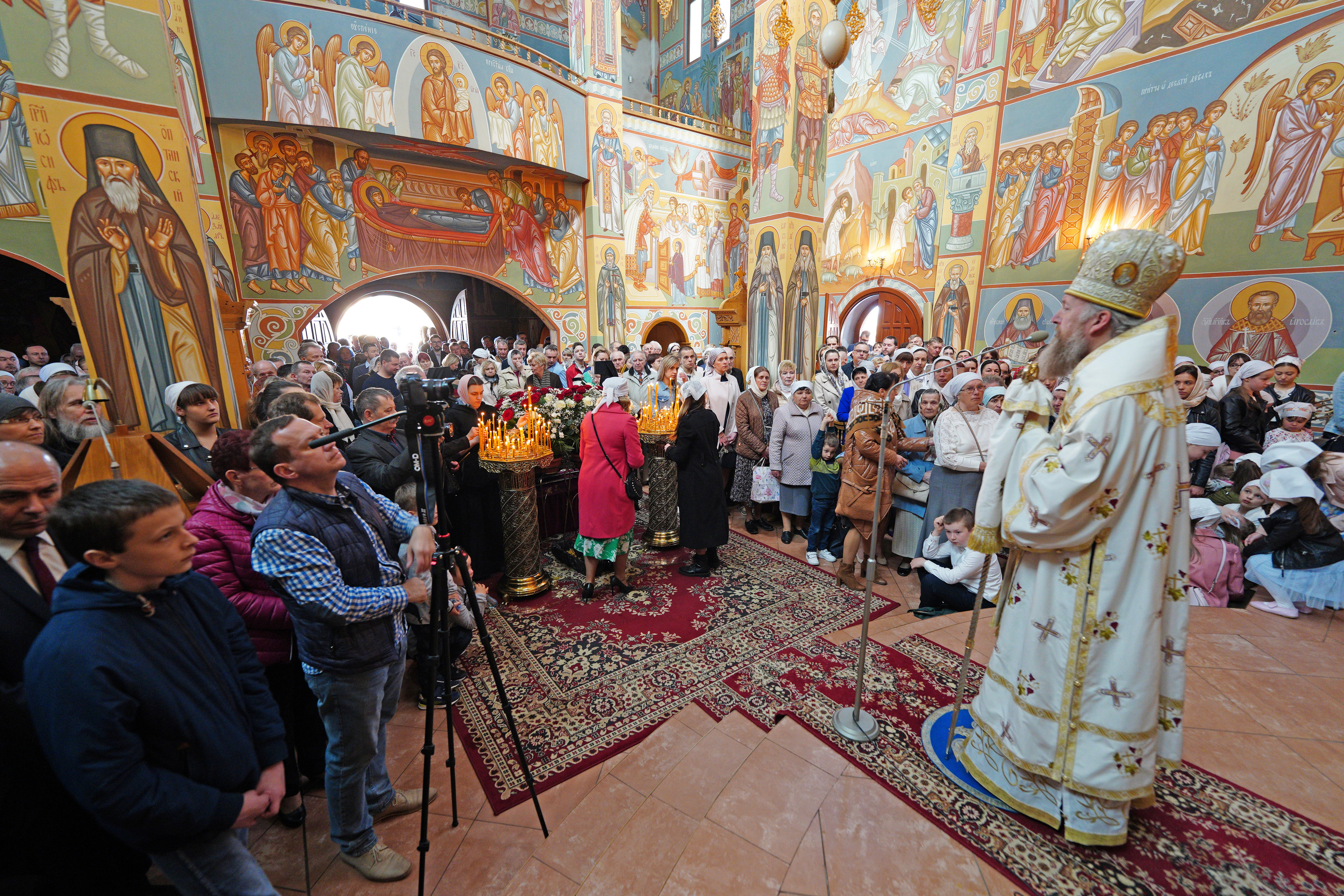 The Divine Liturgy in St. Martyr Gabriel of Zabludów church of Zwierki Convent