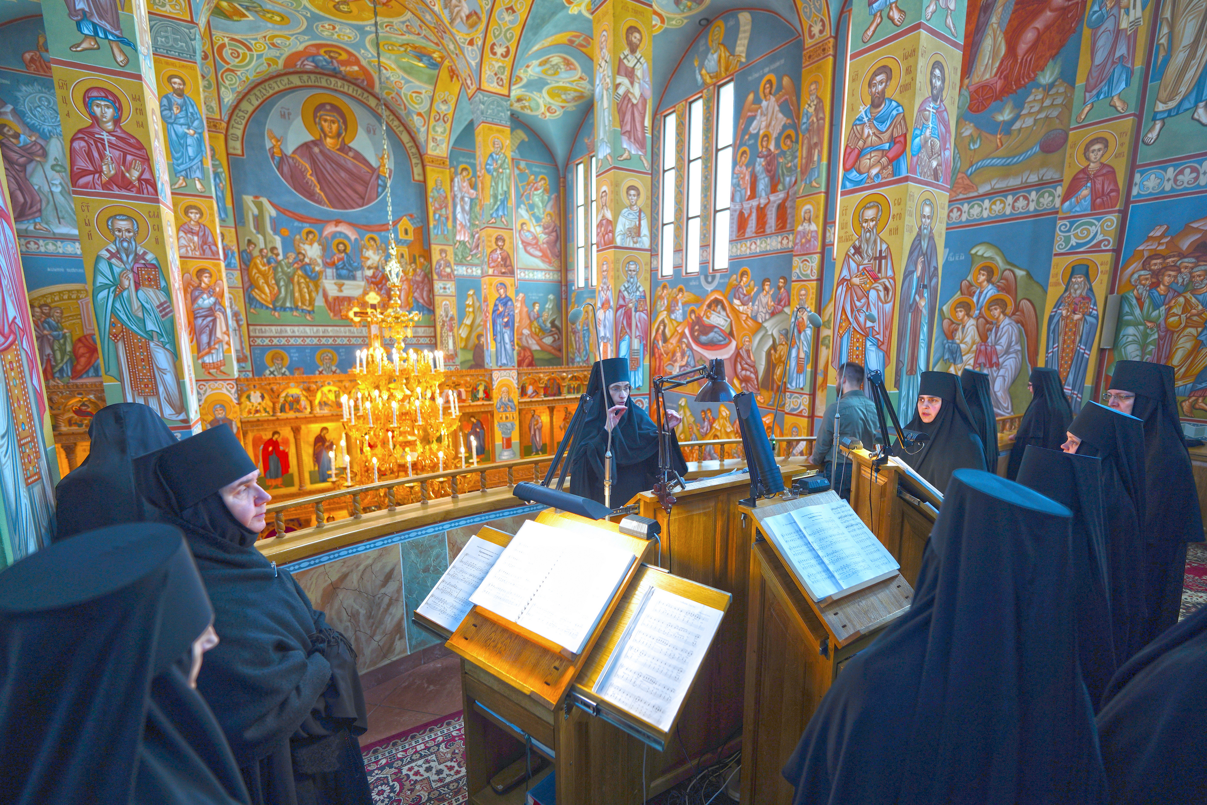 The Divine Liturgy in St. Martyr Gabriel of Zabludów church of Zwierki Convent 