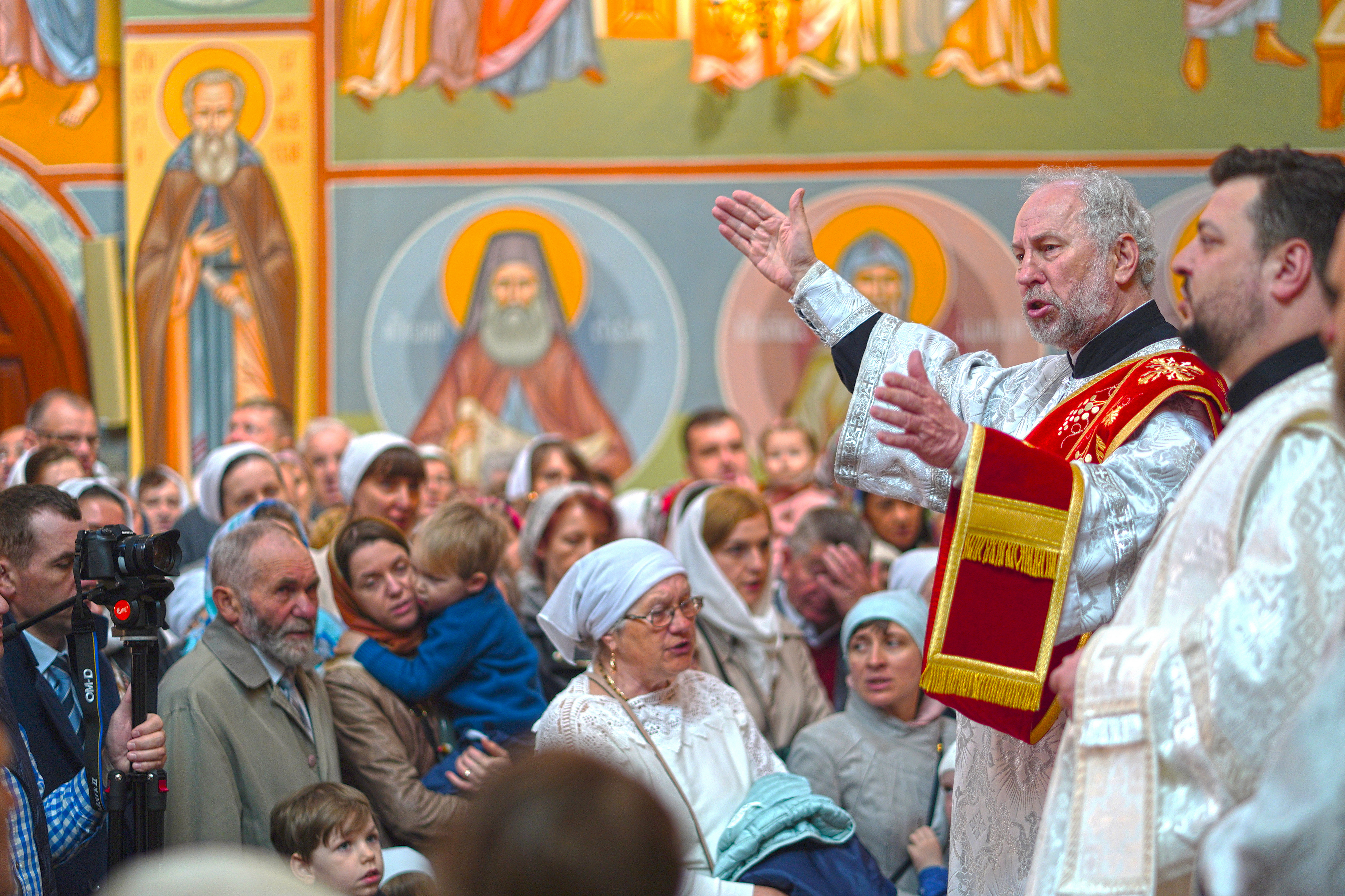 The Divine Liturgy in St. Martyr Gabriel of Zabludów church of Zwierki Convent 