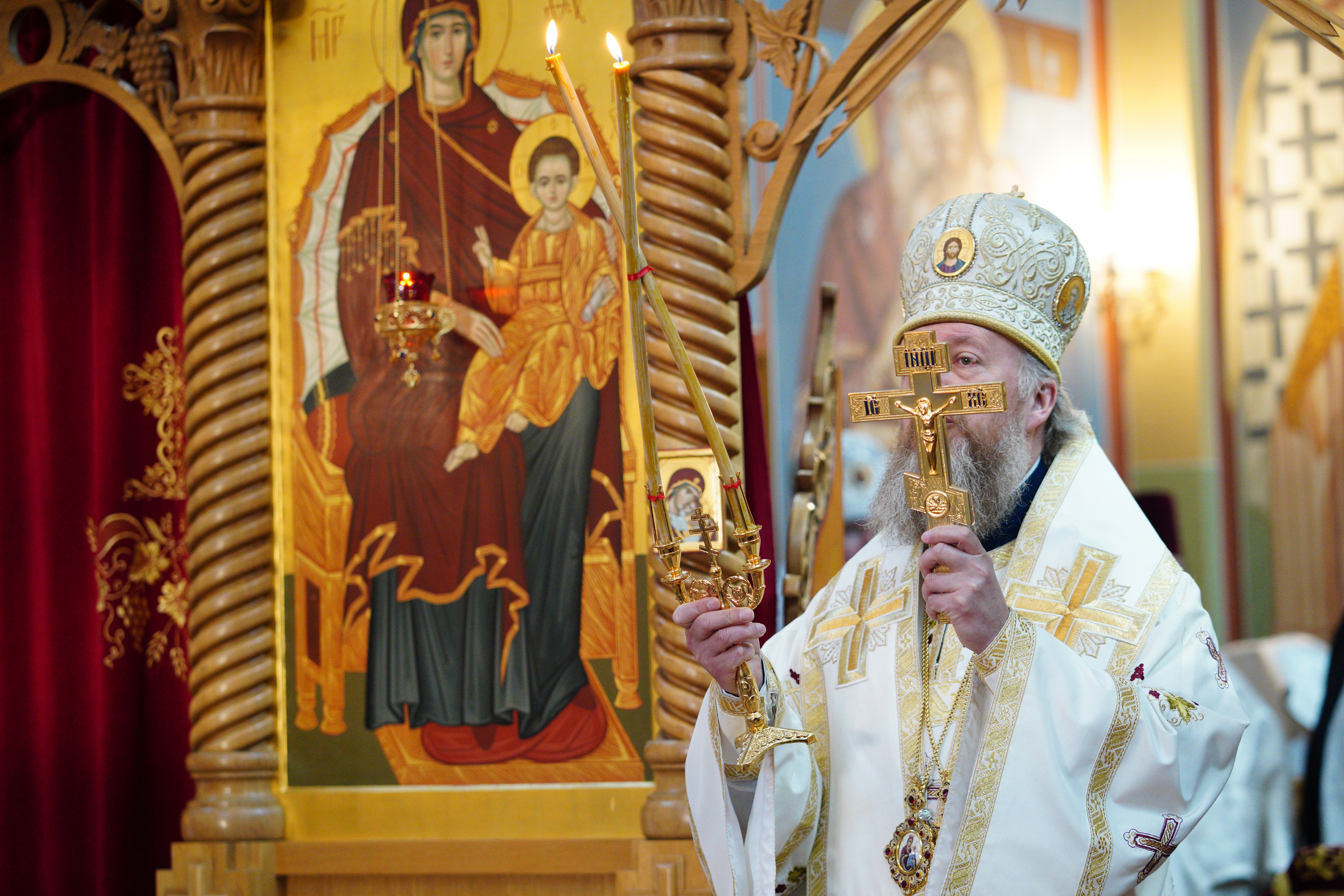 The Divine Liturgy in St. Martyr Gabriel of Zabludów church of Zwierki Convent 