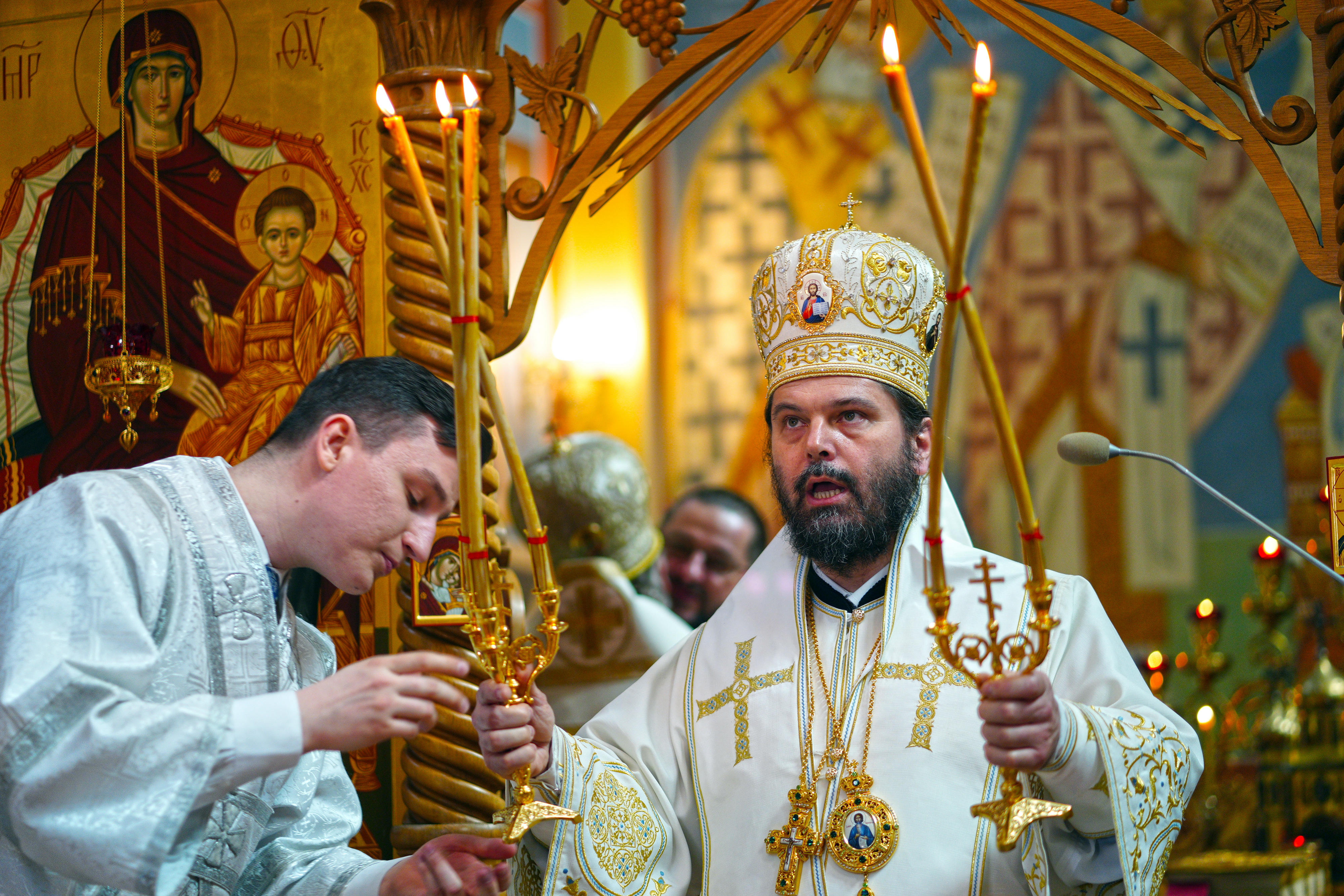 The Divine Liturgy in St. Martyr Gabriel of Zabludów church of Zwierki Convent 