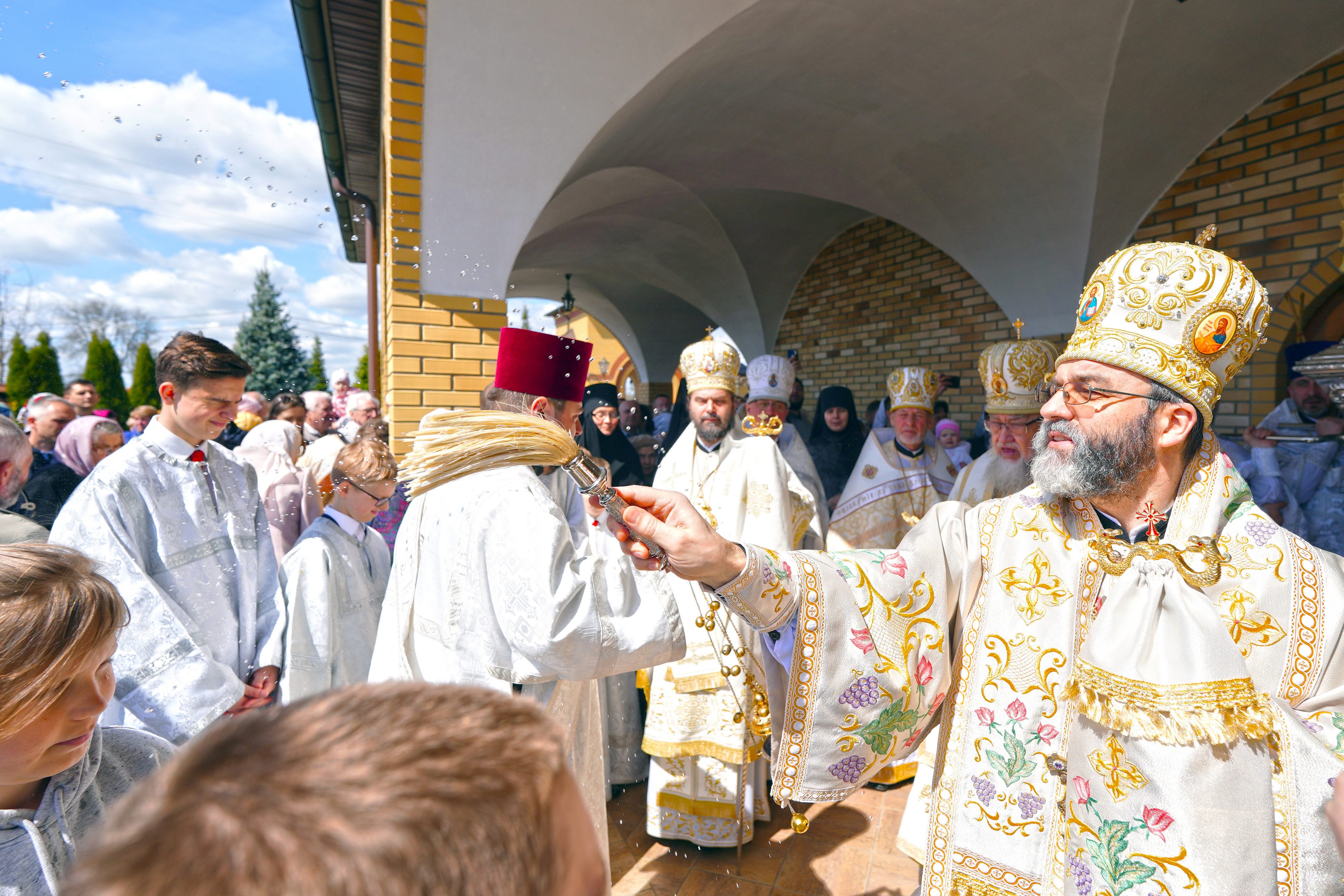 The Divine Liturgy in St. Martyr Gabriel of Zabludów church of Zwierki Convent 