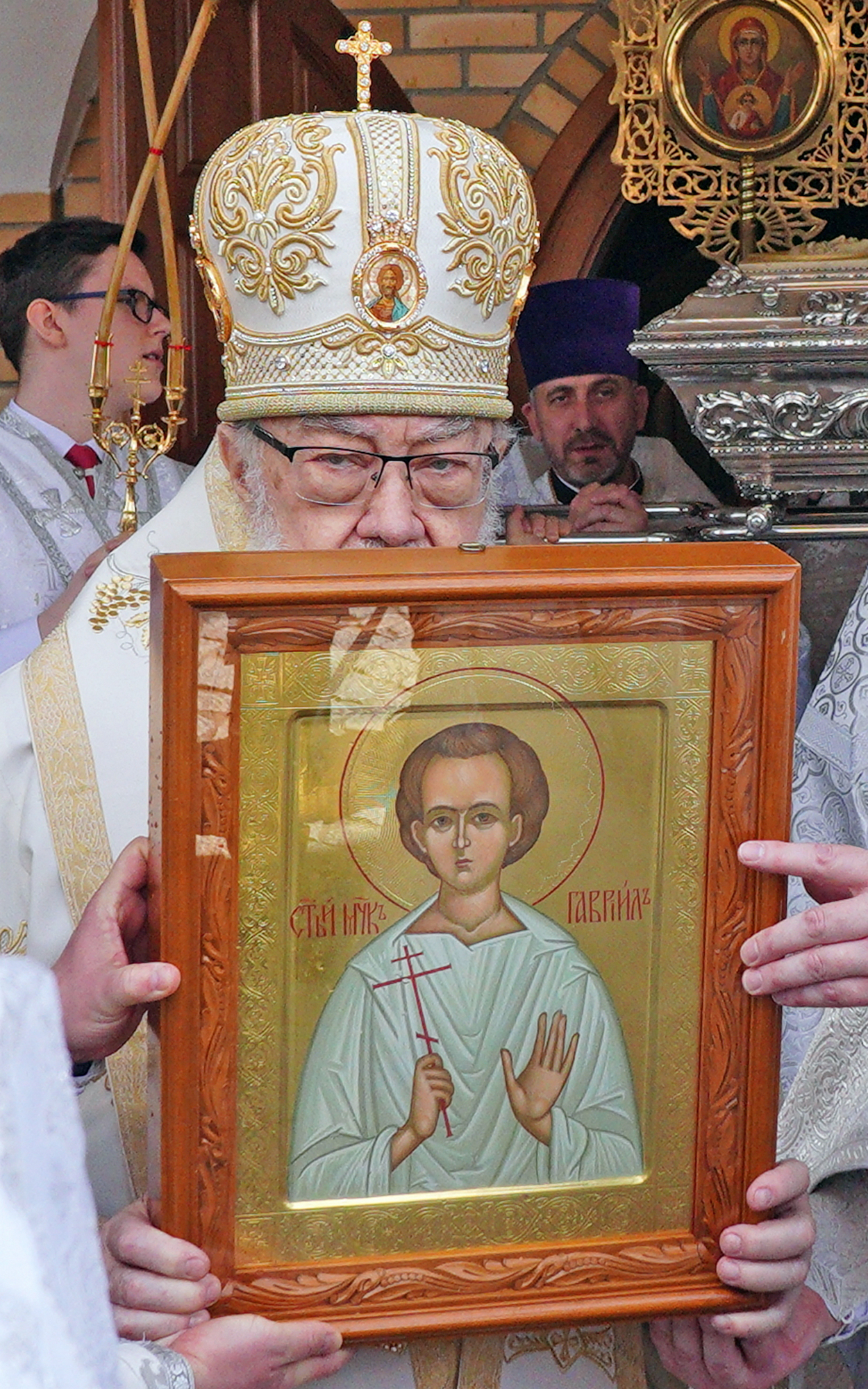 The Divine Liturgy in St. Martyr Gabriel of Zabludów church of Zwierki Convent 