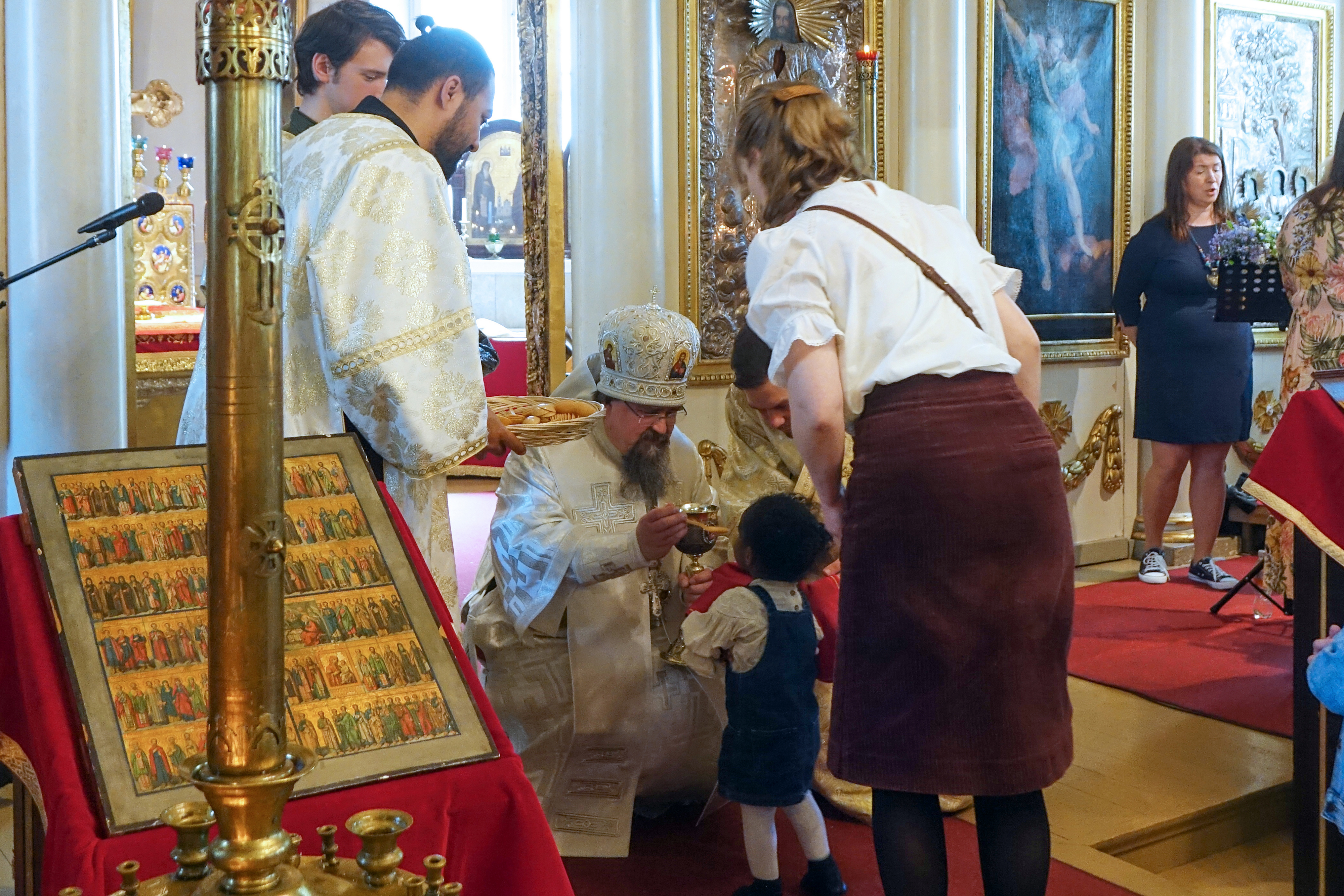The Divine Liturgy in the Holy Trinity Orthodoc church in Helsinki