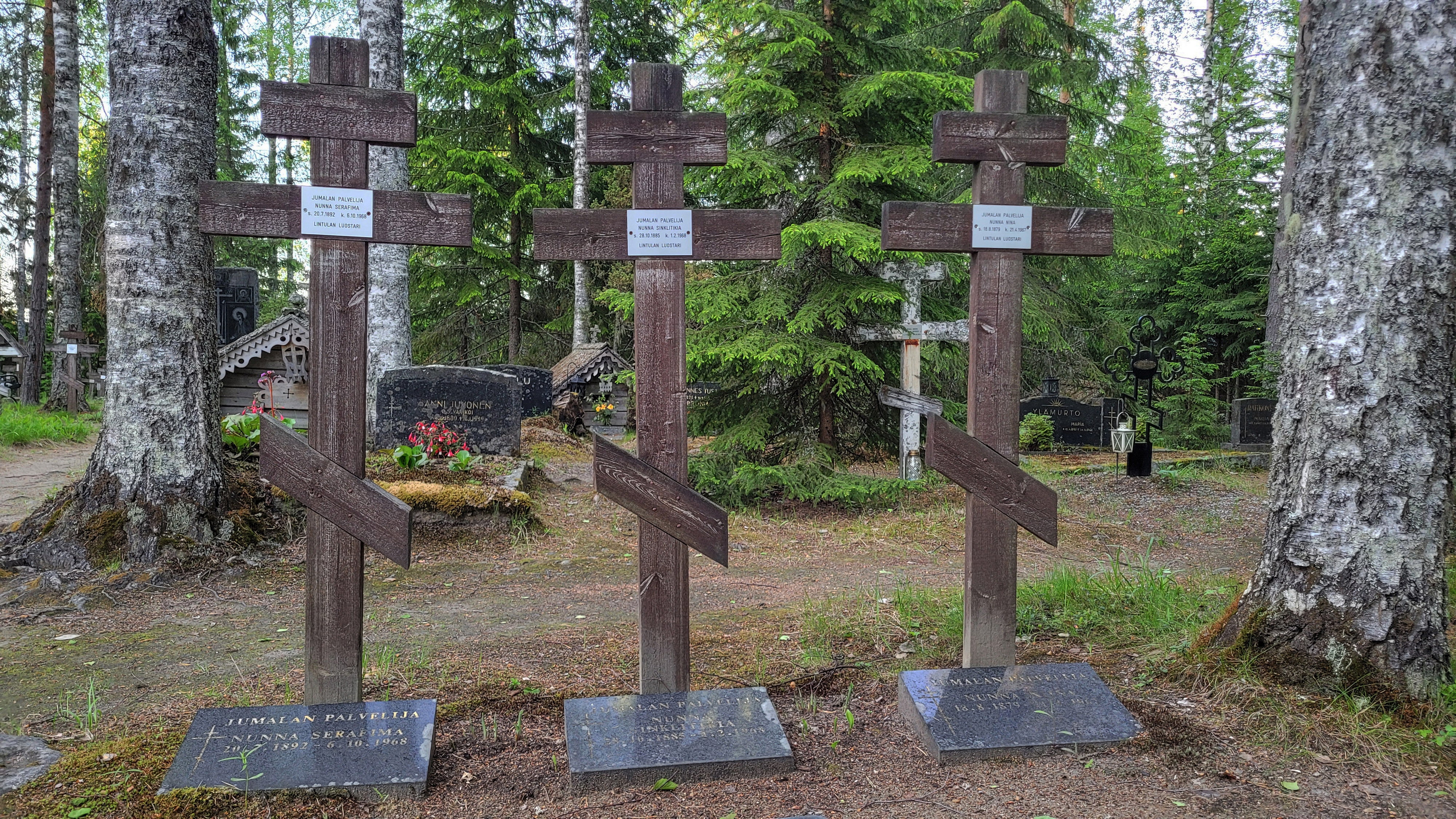 Crosses on the cementary of the New Valaamo Monastery 