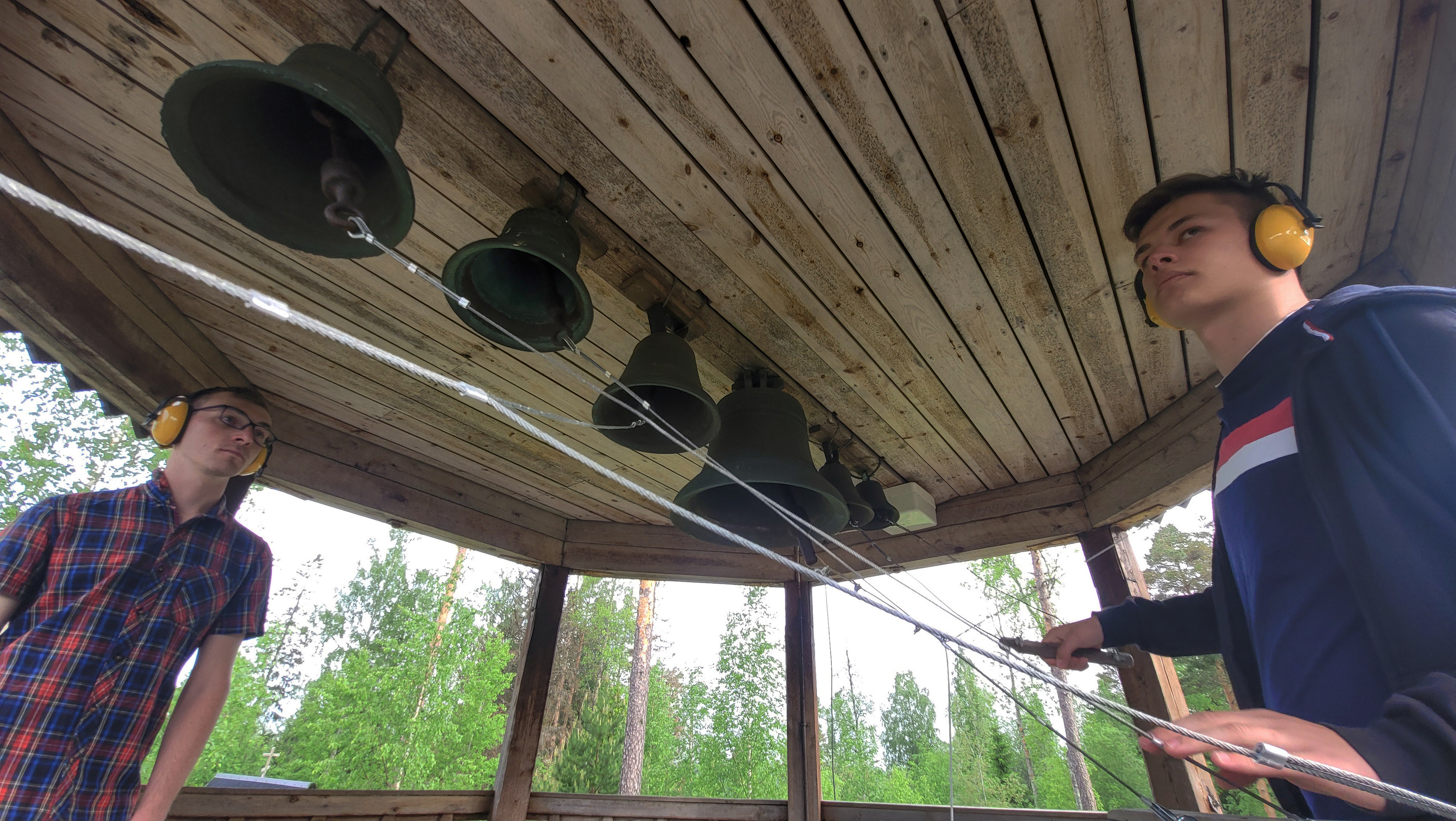 On the bell tower of the Orthodox church in Kaunisniemi