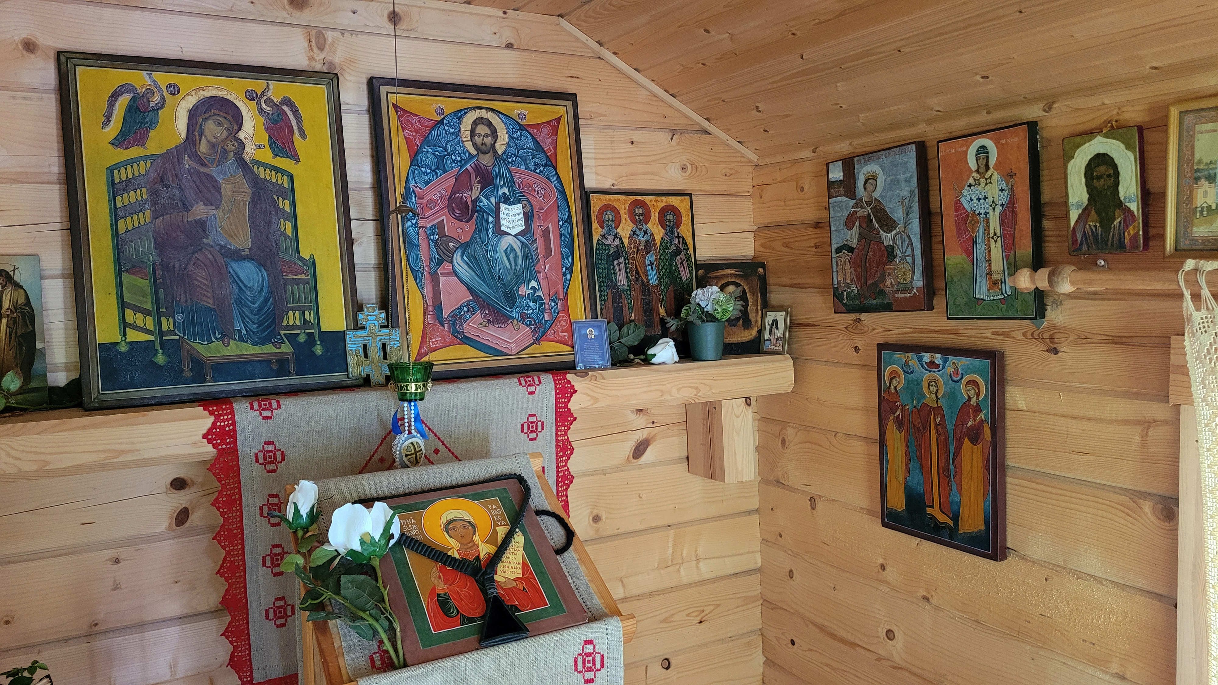 The Orthodox Convent in Lintula. The chapel on a lake
