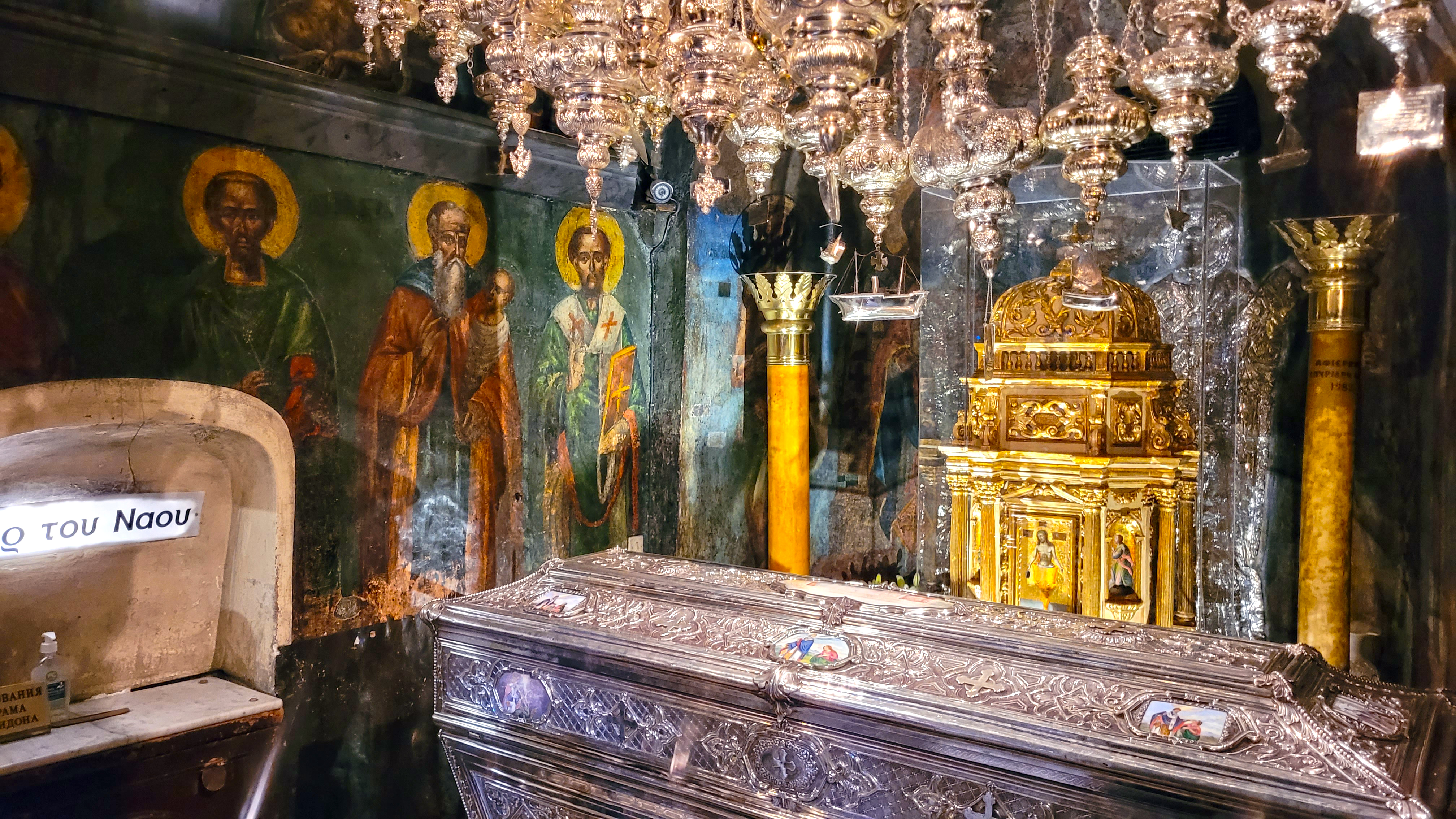 St. Spiridon relics in St. Spiridon Orthodox church in Korfu