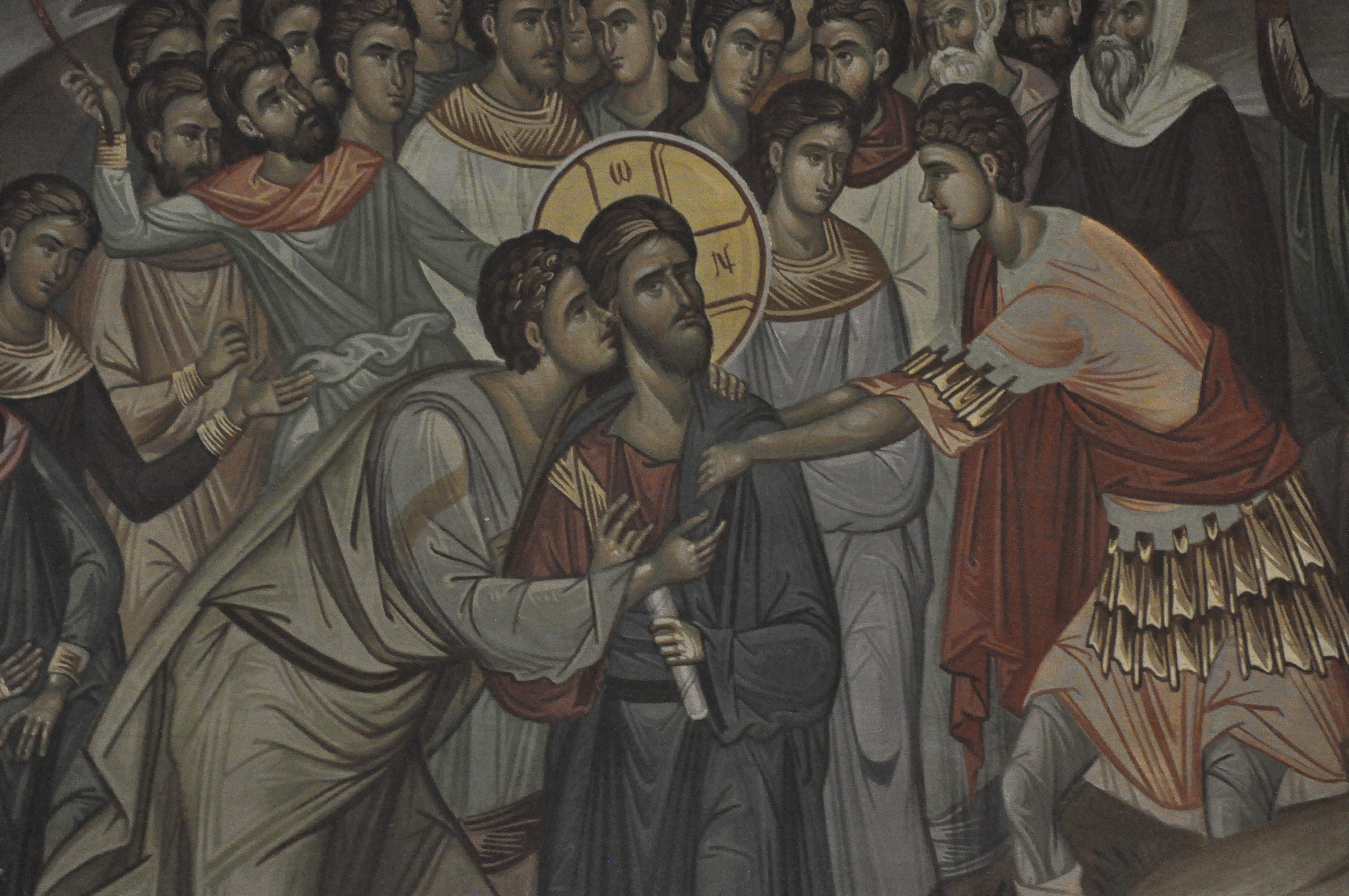 Jesus&#039 Betrayal by Judas (detail)