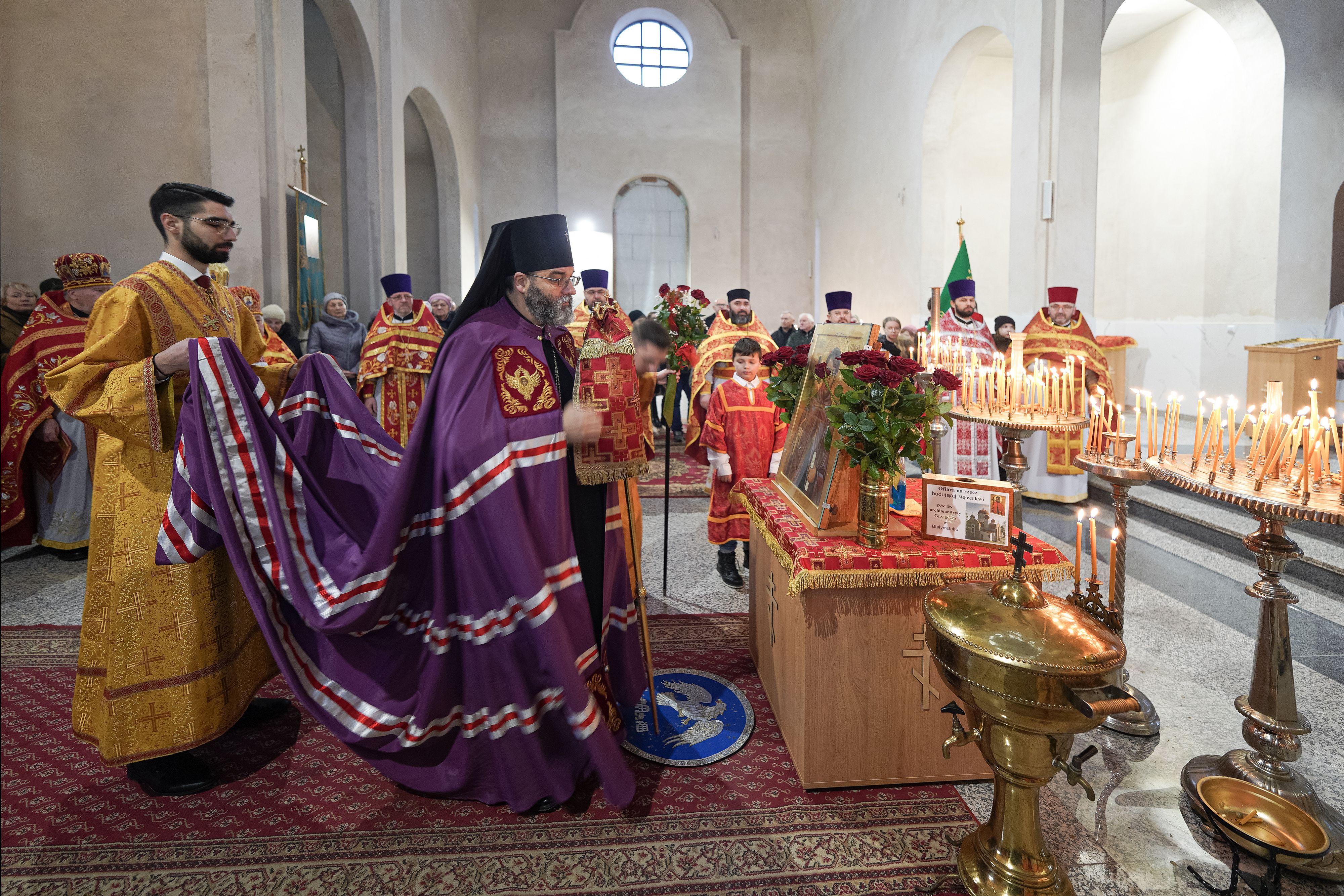 The first Divine Liturgy in St. Martyr Gregory Peradze church in Białystok
